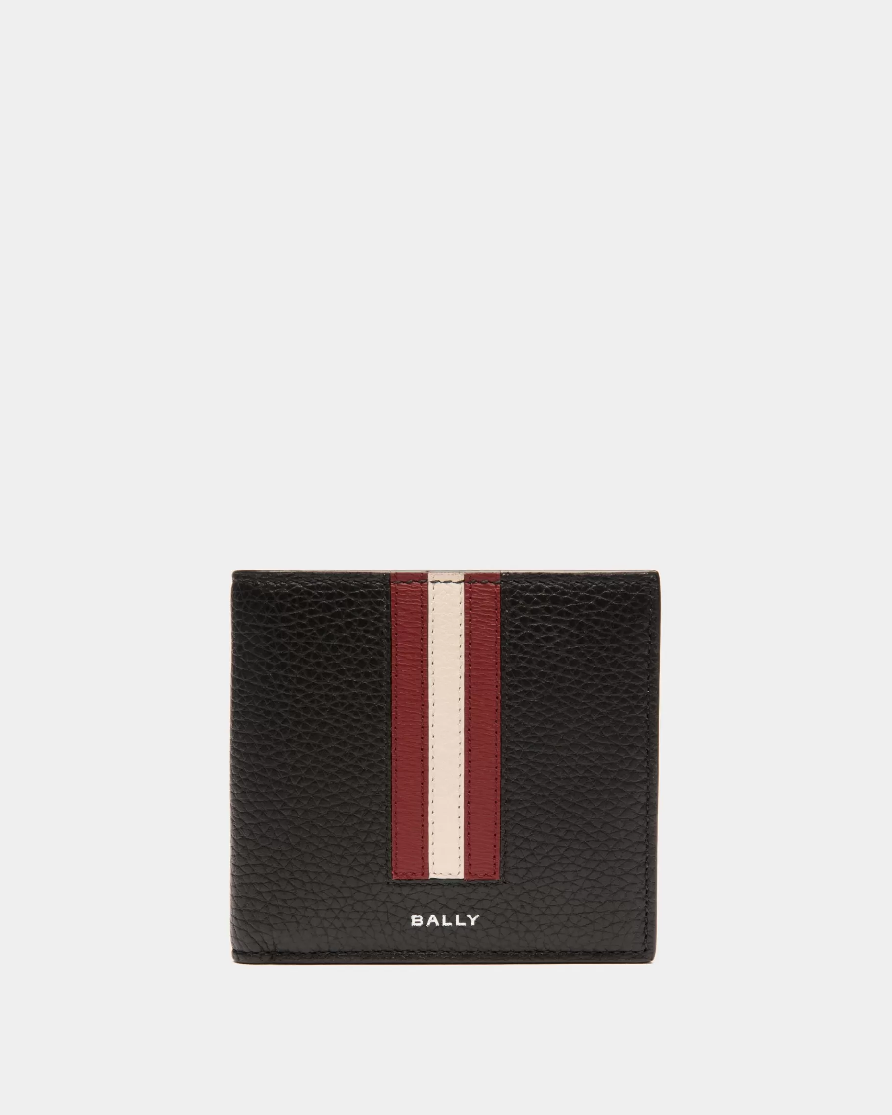 Wallets & Card Holders<Bally Ribbon Bifold Wallet In Grained Leather Black