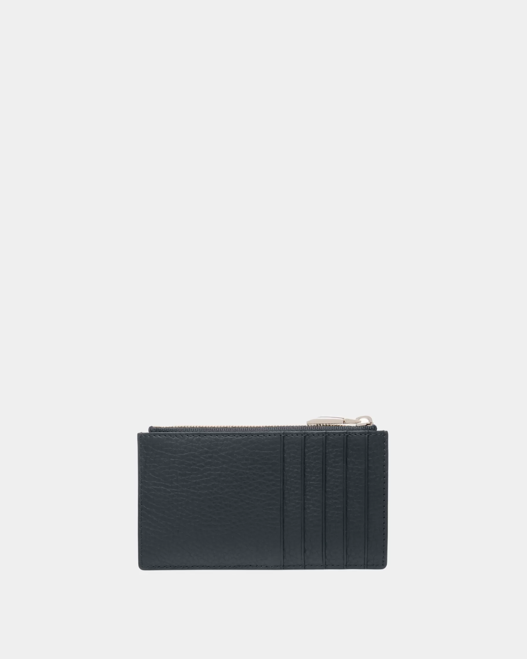 Wallets & Card Holders<Bally Ribbon Business Card Holder In Midnight Leather Blue