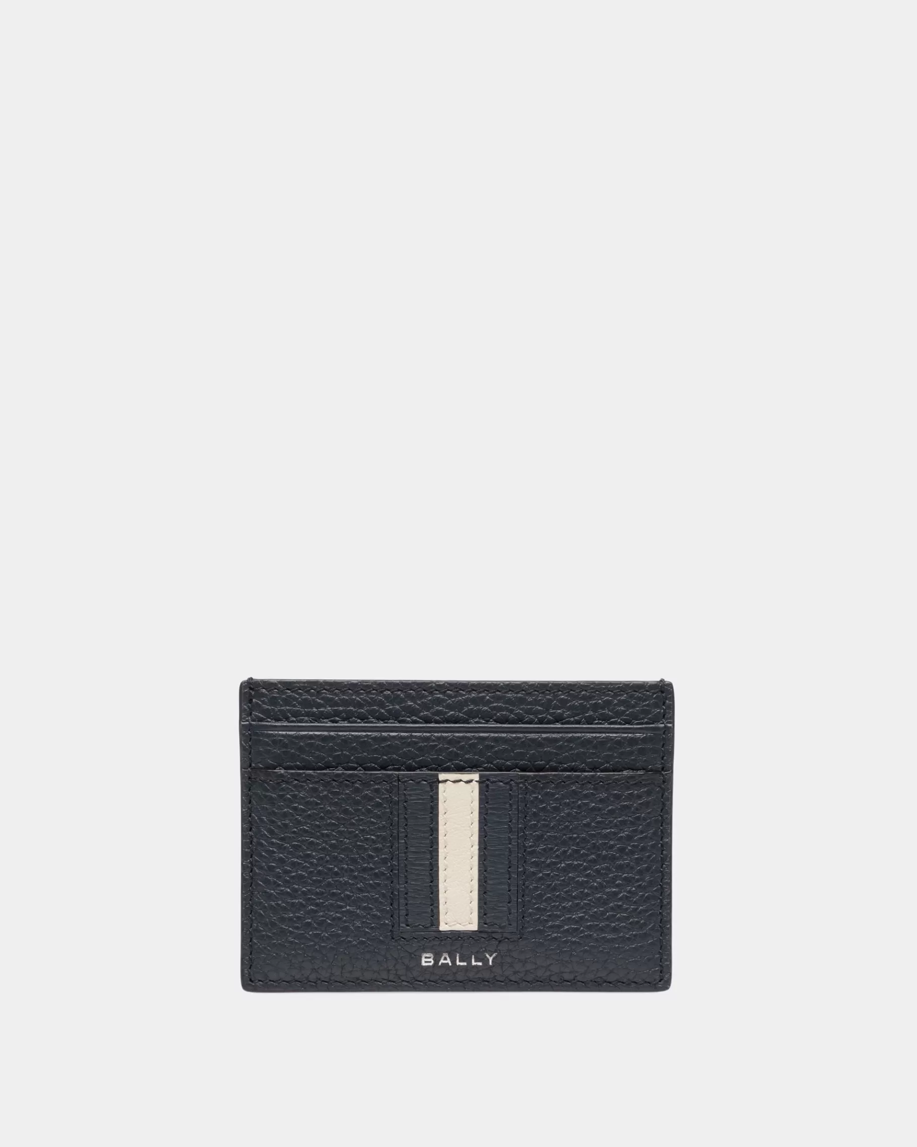 Wallets & Card Holders<Bally Ribbon Business Card Holder In Midnight Leather Blue