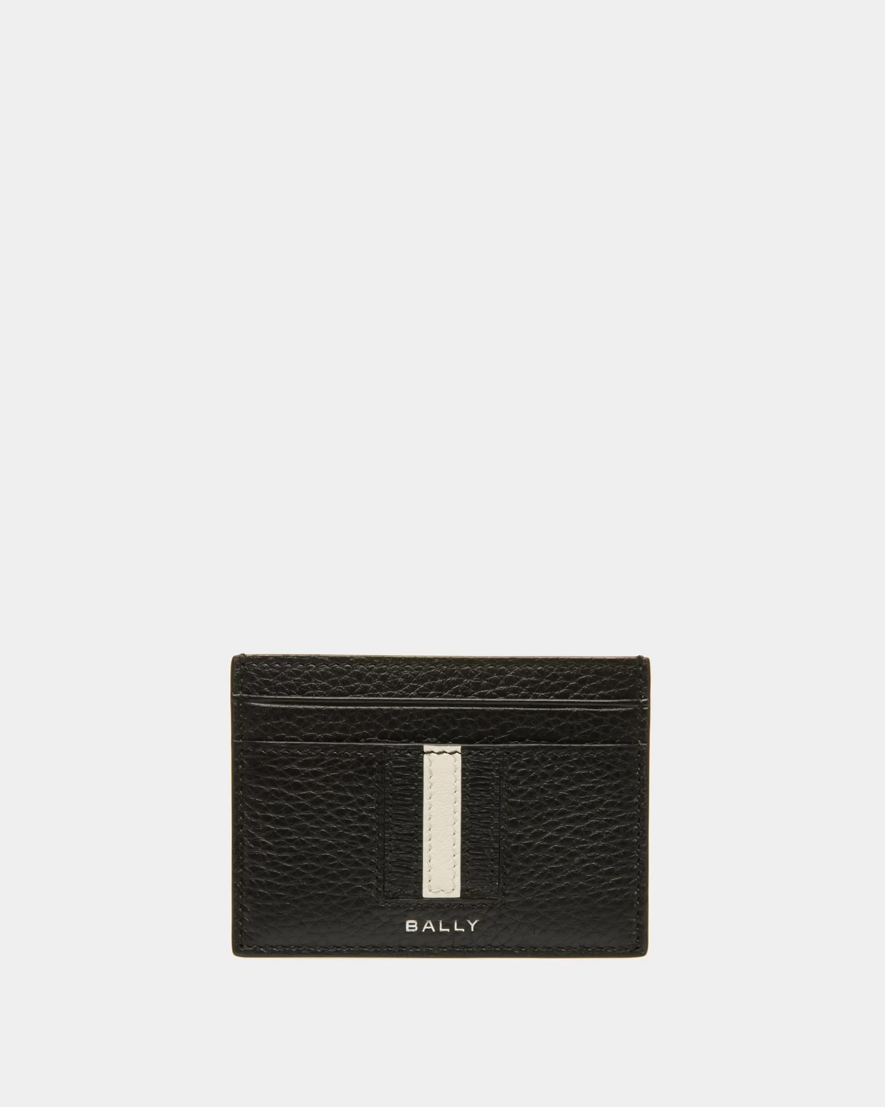 Wallets & Card Holders<Bally Ribbon Card Holder In Leather Black