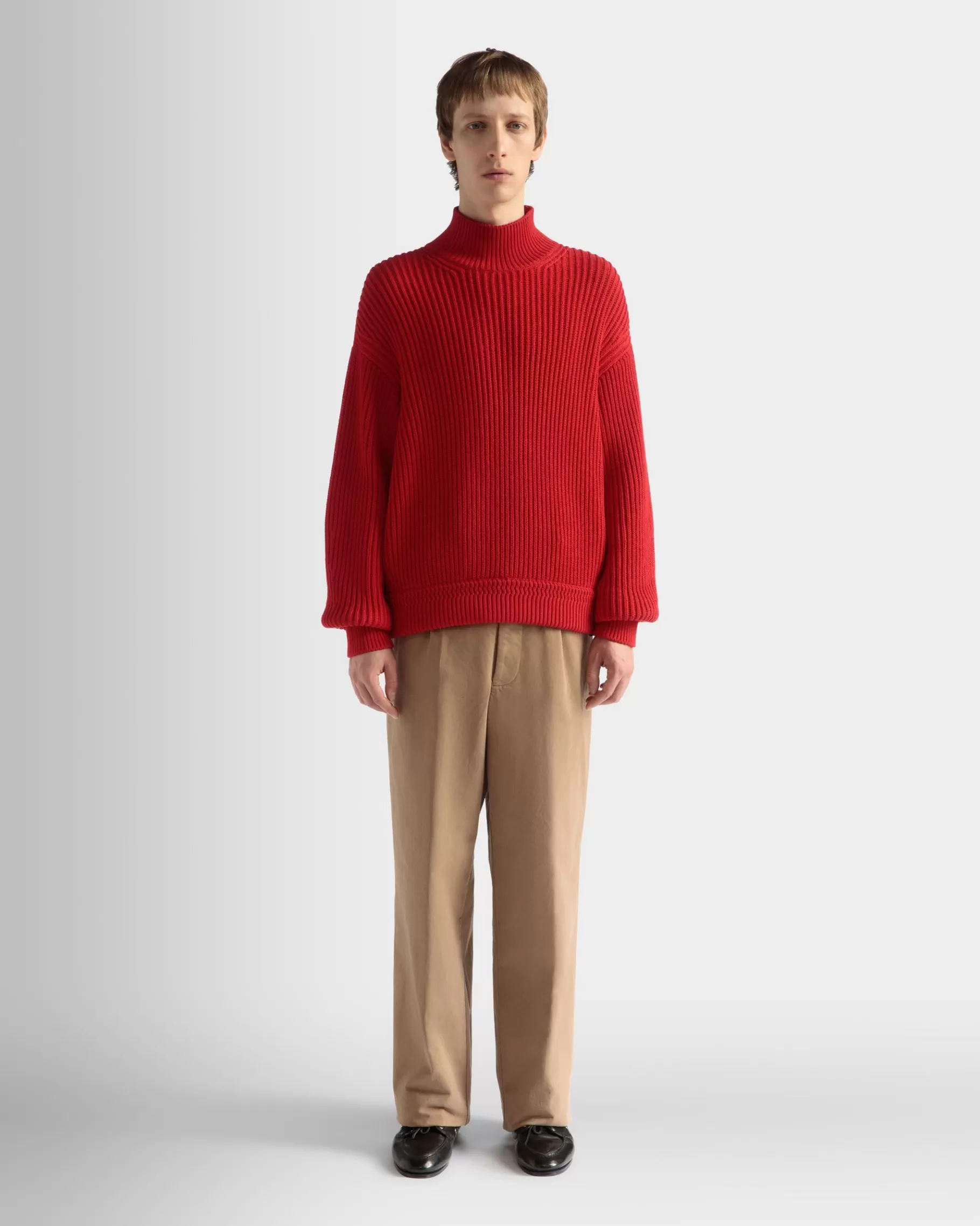Knitwear<Bally Roll Neck in Candy Cotton Red