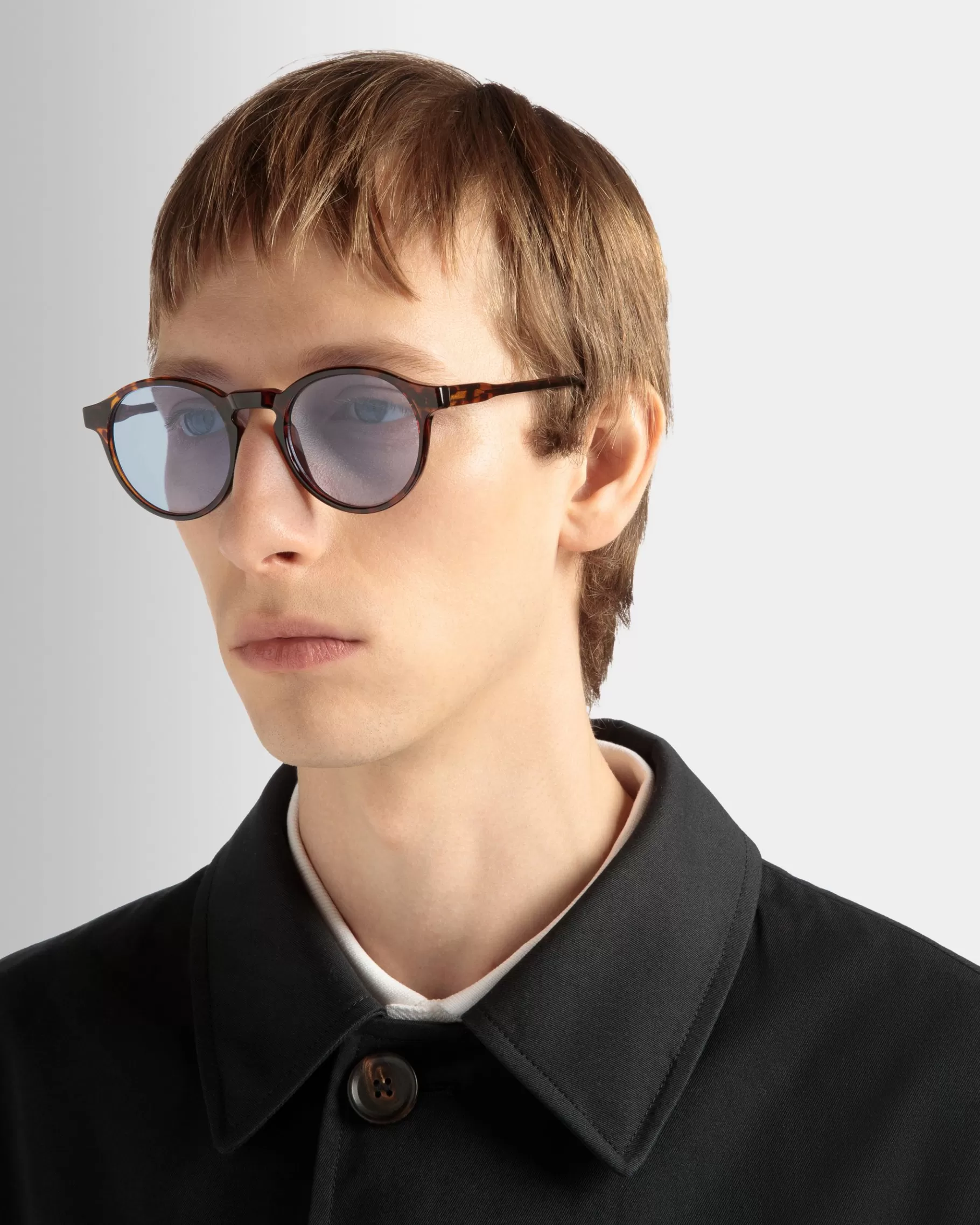 Sunglasses | Sunglasses<Bally Round Sunglasses in Havana Brown
