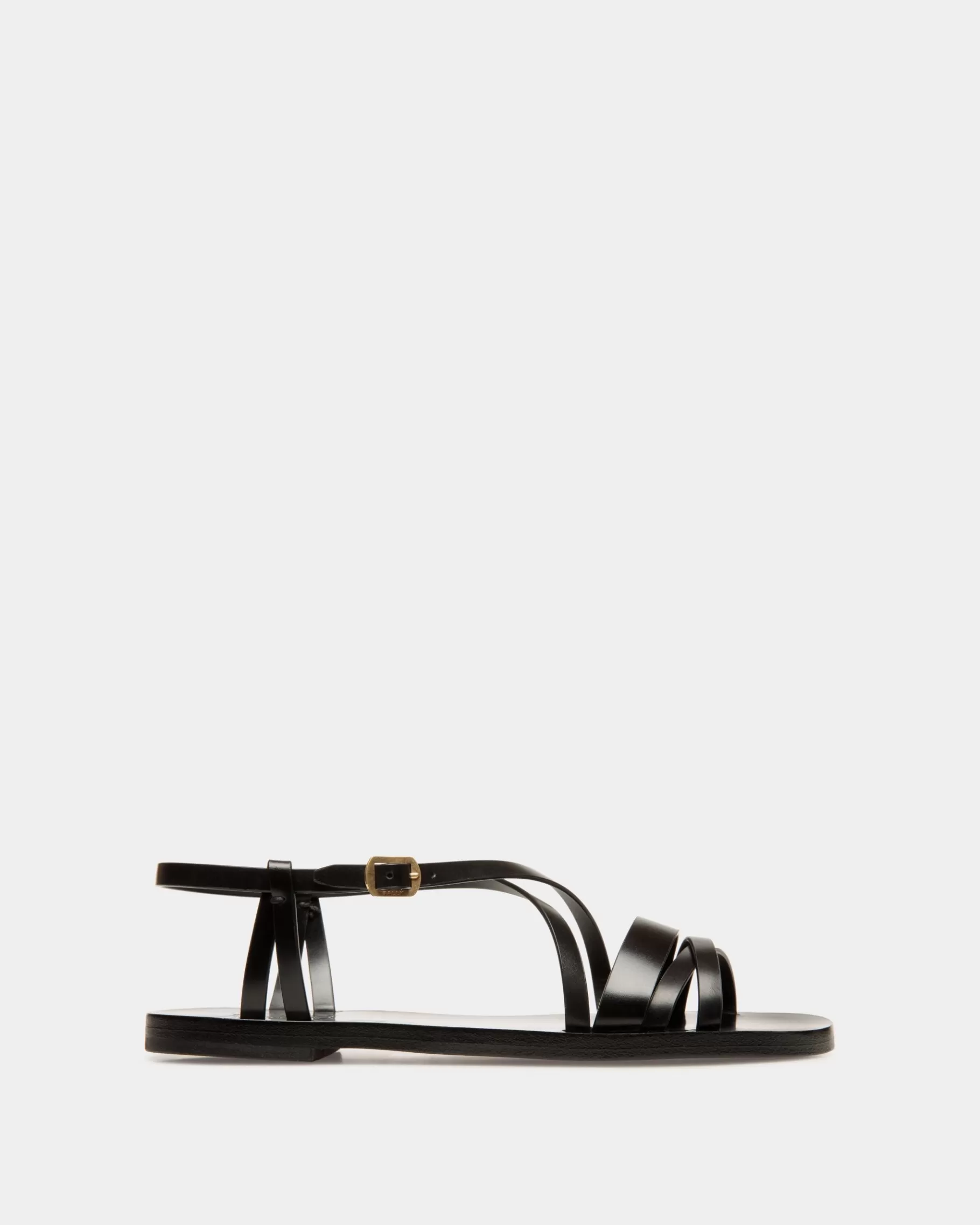 Sandals<Bally Salis Flat Sandal In Leather Black