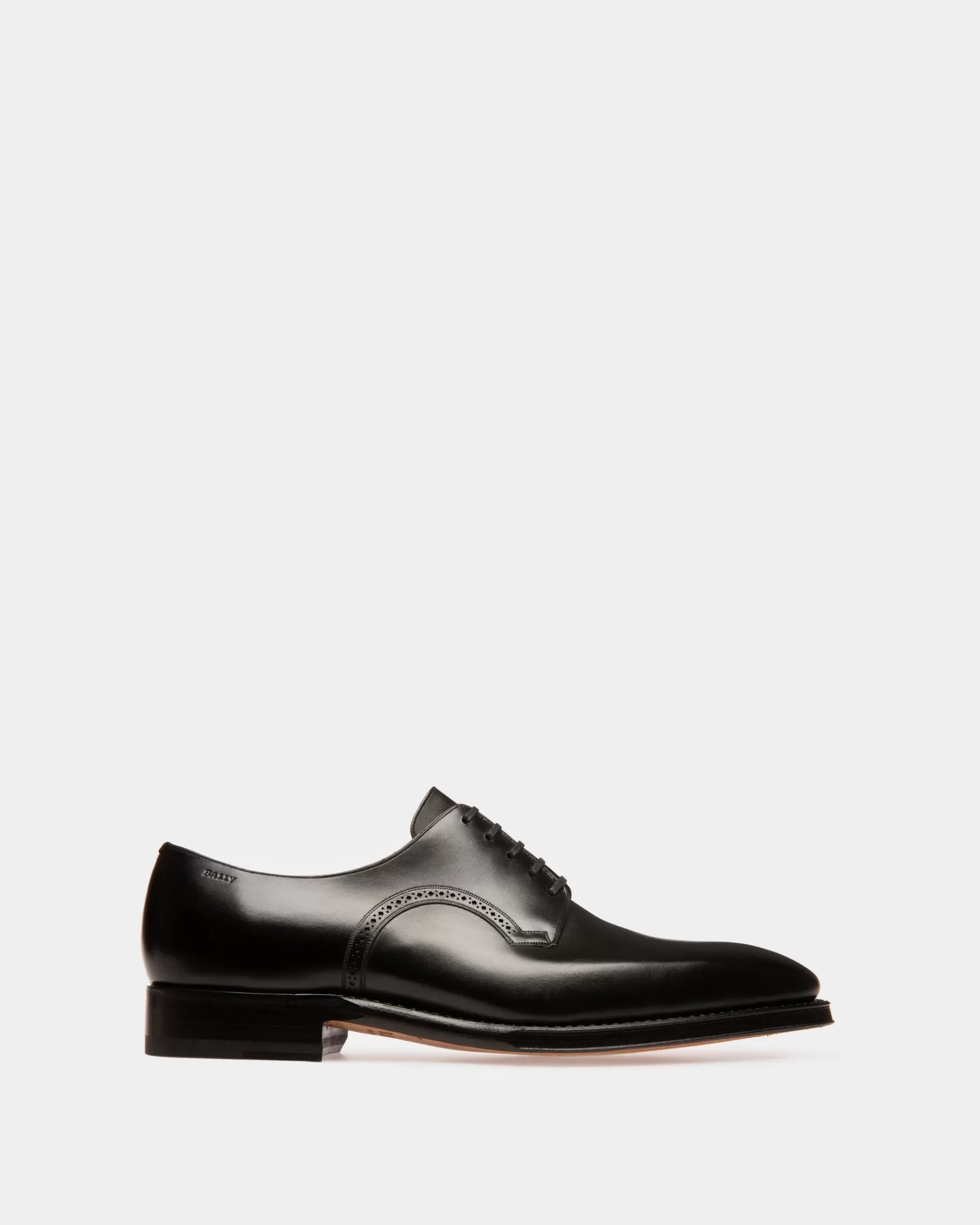 Lace Ups & Monks<Bally Scamardo Men's Leather Derby Lace-Up Shoe In Black
