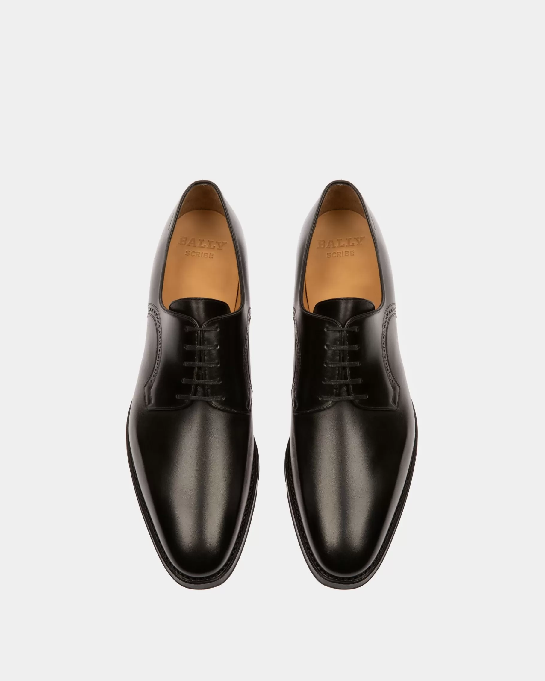 Lace Ups & Monks<Bally Scamardo Men's Leather Derby Lace-Up Shoe In Black