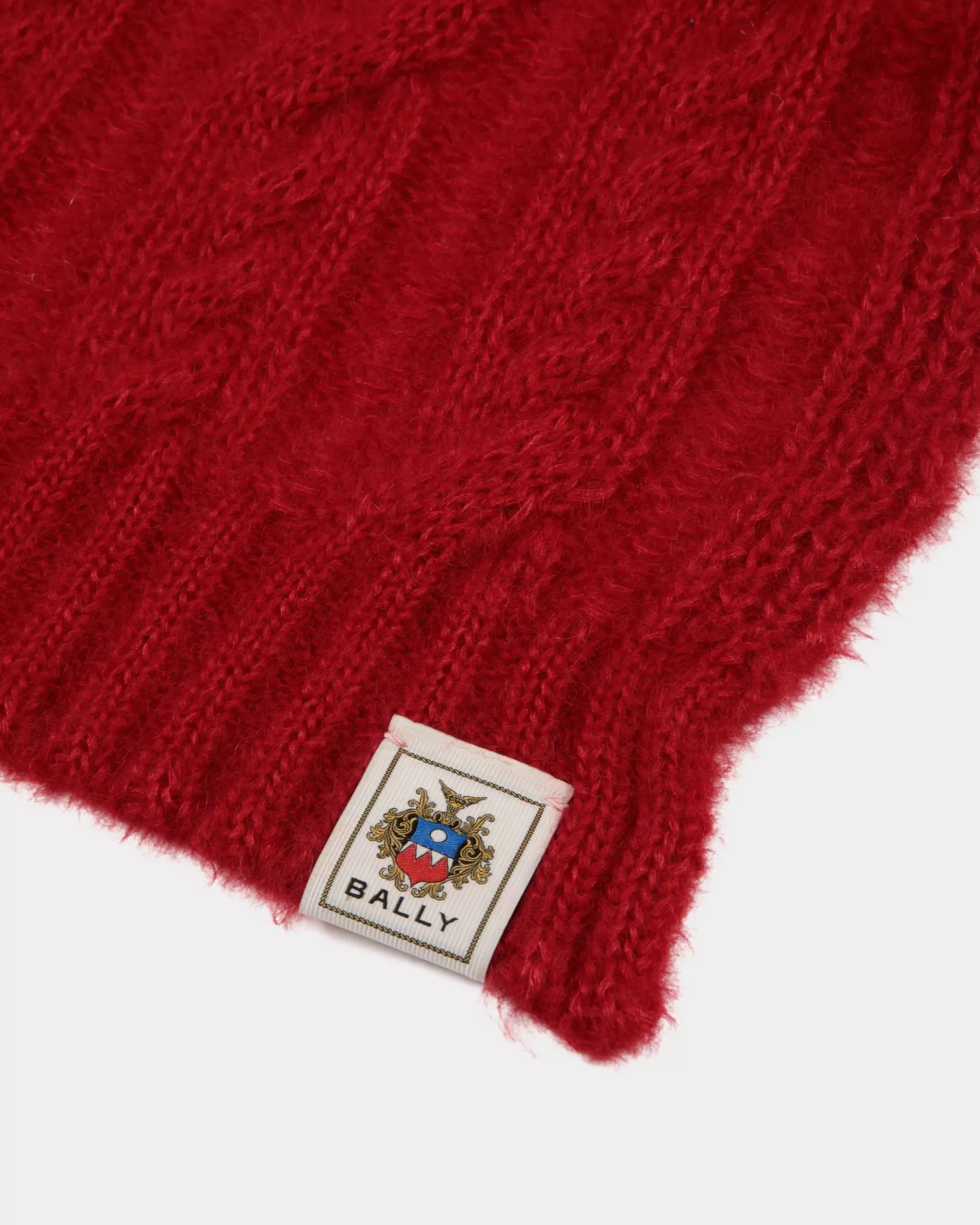 Scarves<Bally Scarf In Candy Mohair And Silk Red