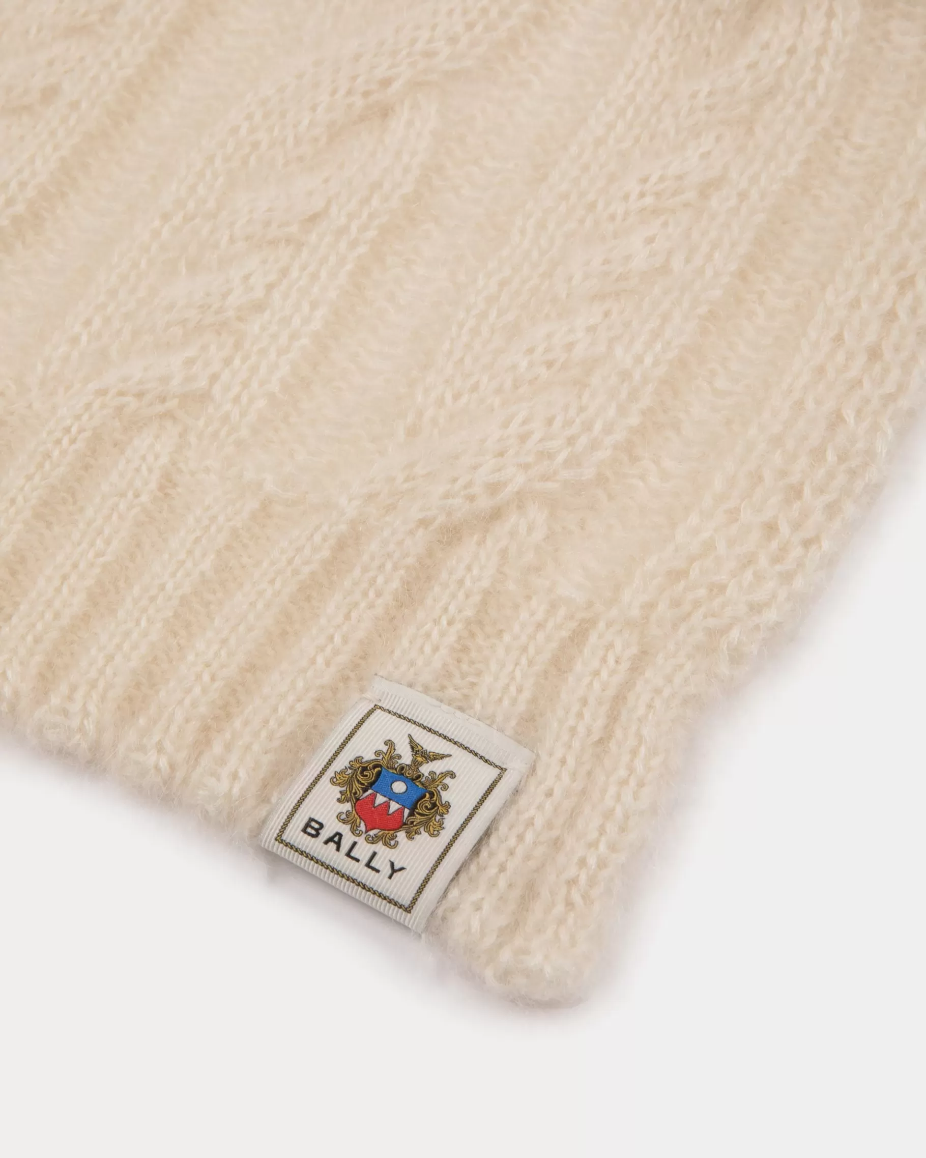 Scarves<Bally Scarf In Ivory Mohair And Silk White