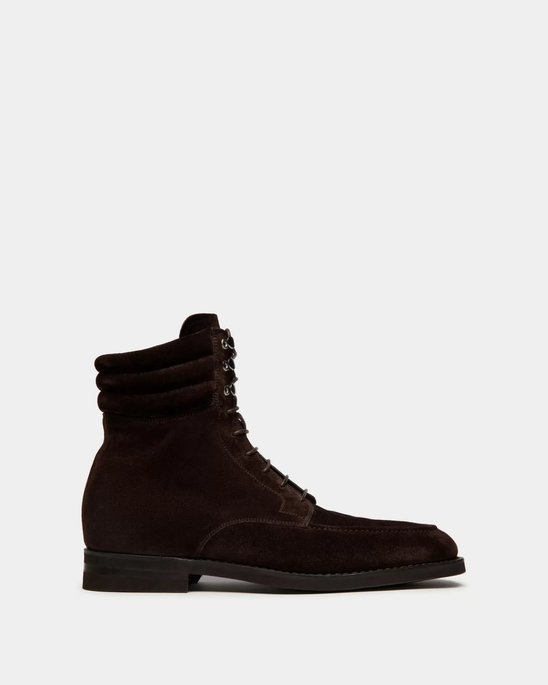 Boots & Ankle Boots<Bally Schoenen Bootie in Ebano Suede Brown