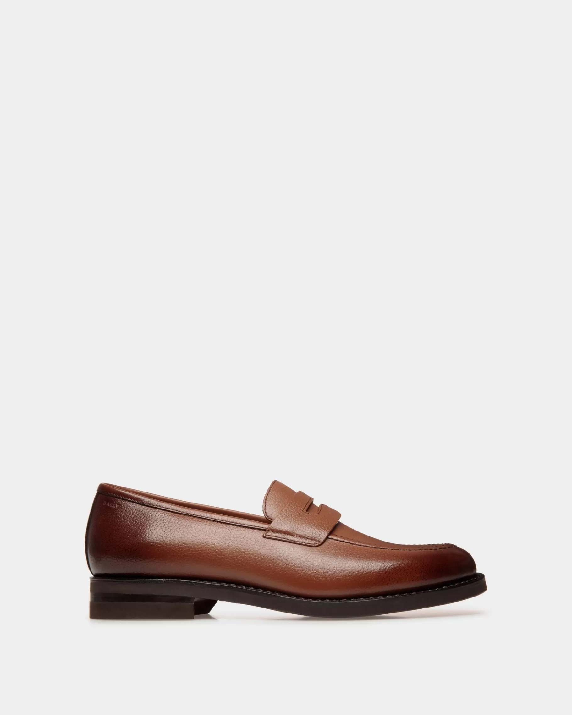 Loafers & Moccasins<Bally Schoenen Loafer in Embossed Leather Brown