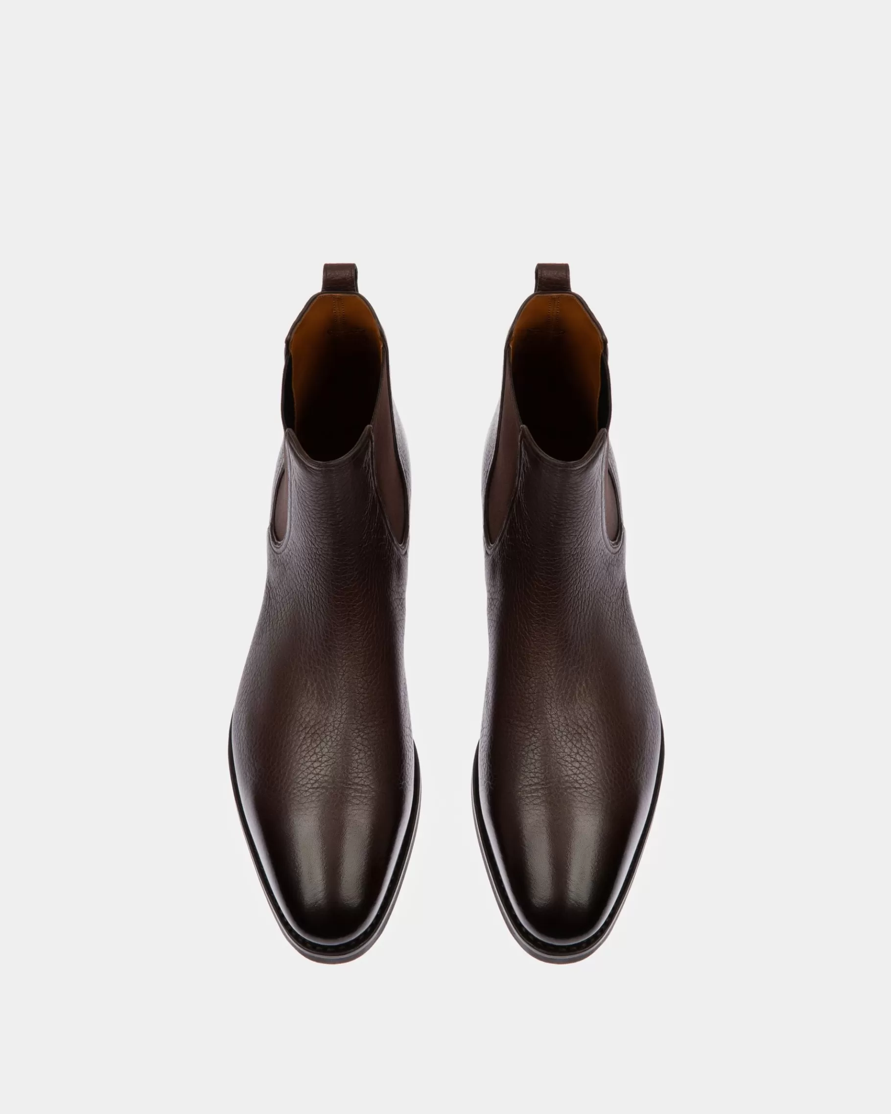 Boots & Ankle Boots<Bally Scribe Novo Booties In Coffee Leather Brown