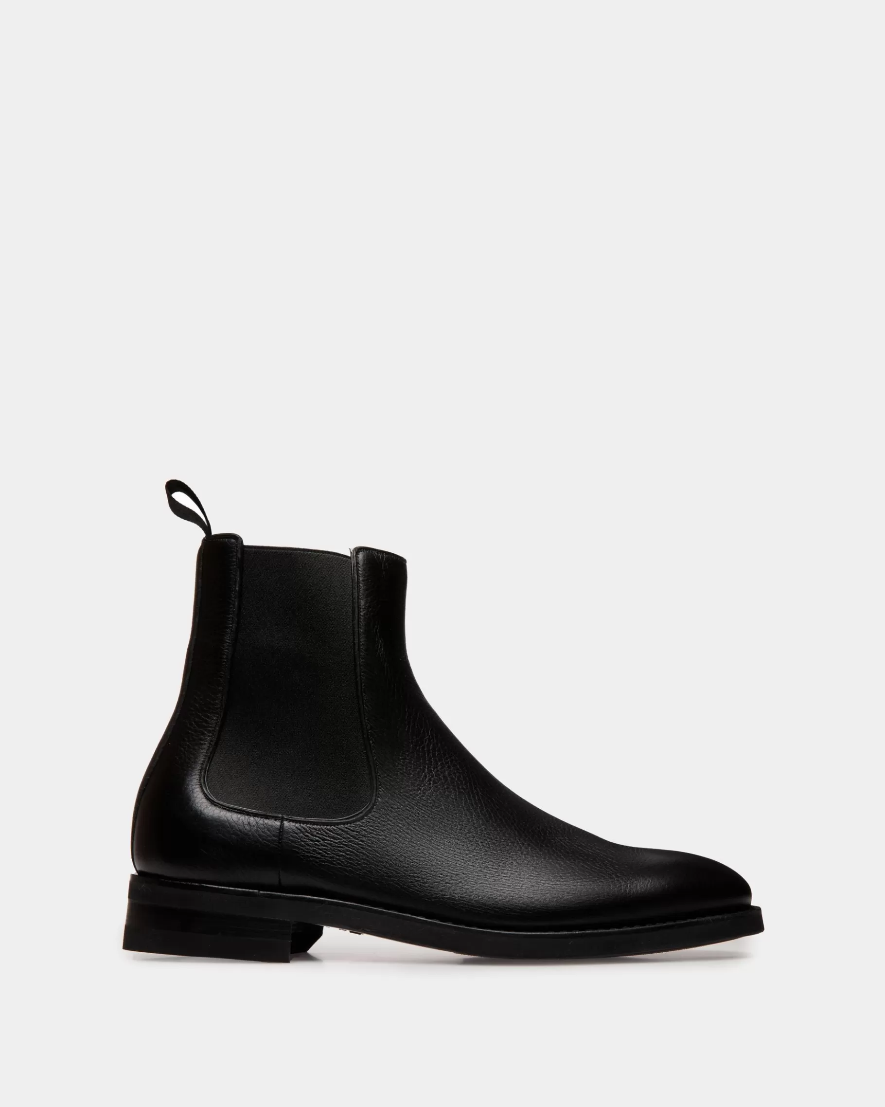 Boots & Ankle Boots<Bally Scribe Un Bootie in Deer Leather Black