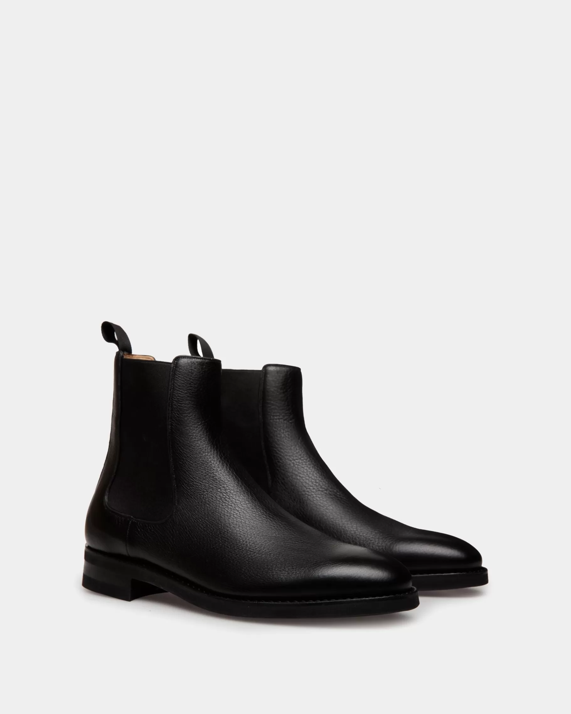 Boots & Ankle Boots<Bally Scribe Un Bootie in Deer Leather Black