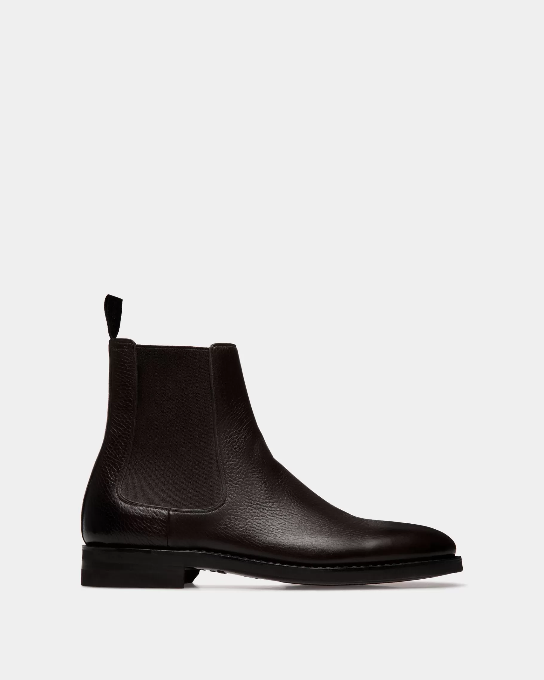 Boots & Ankle Boots<Bally Scribe Un Bootie In Ebano Deer Leather Brown