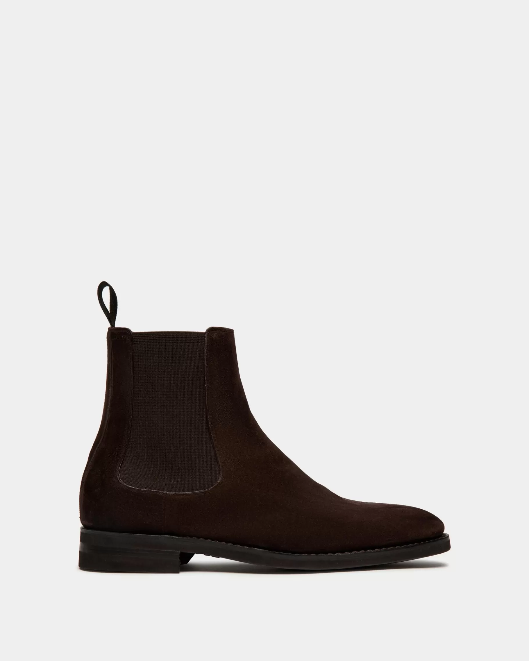 Boots & Ankle Boots<Bally Scribe Un Bootie in Ebano Suede Brown