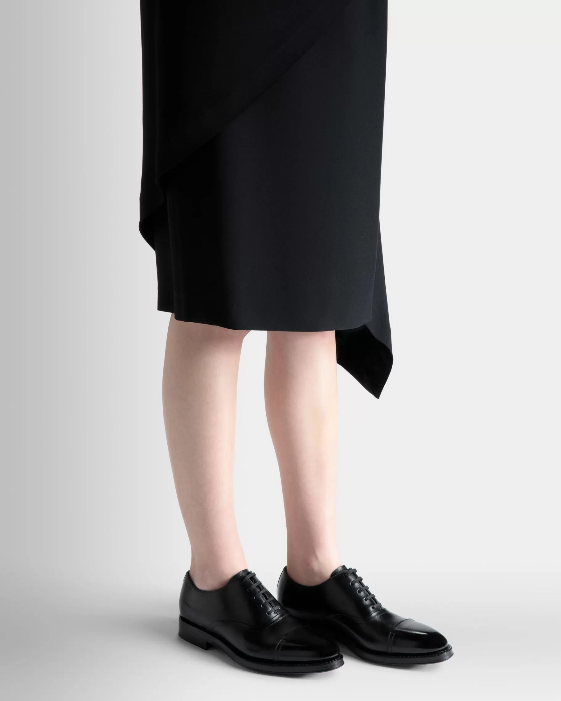 Flats & Moccasins<Bally Scribe Un Oxford in Leather Black