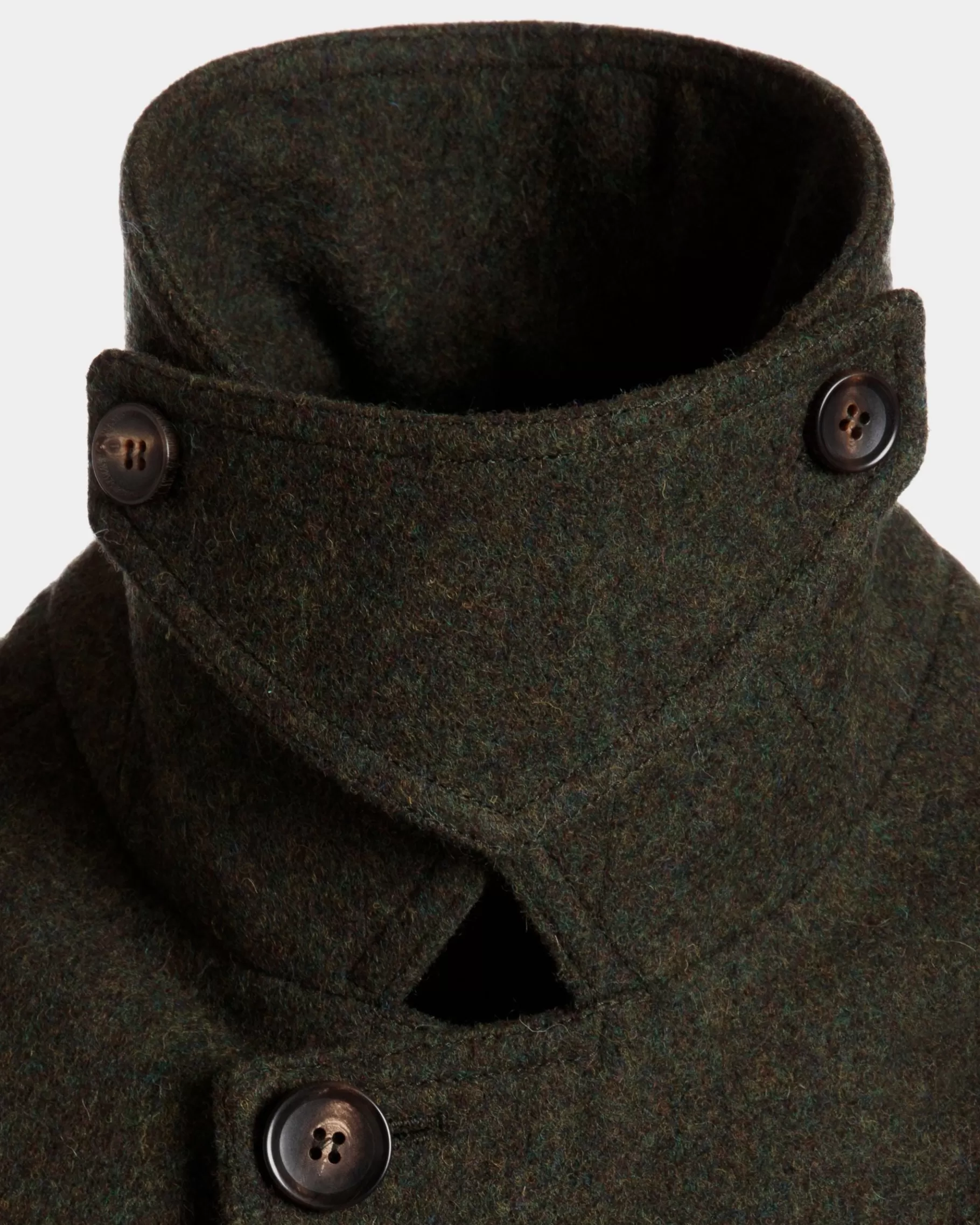 Coats & Jackets<Bally Single-breasted Coat In Dark Wool Green