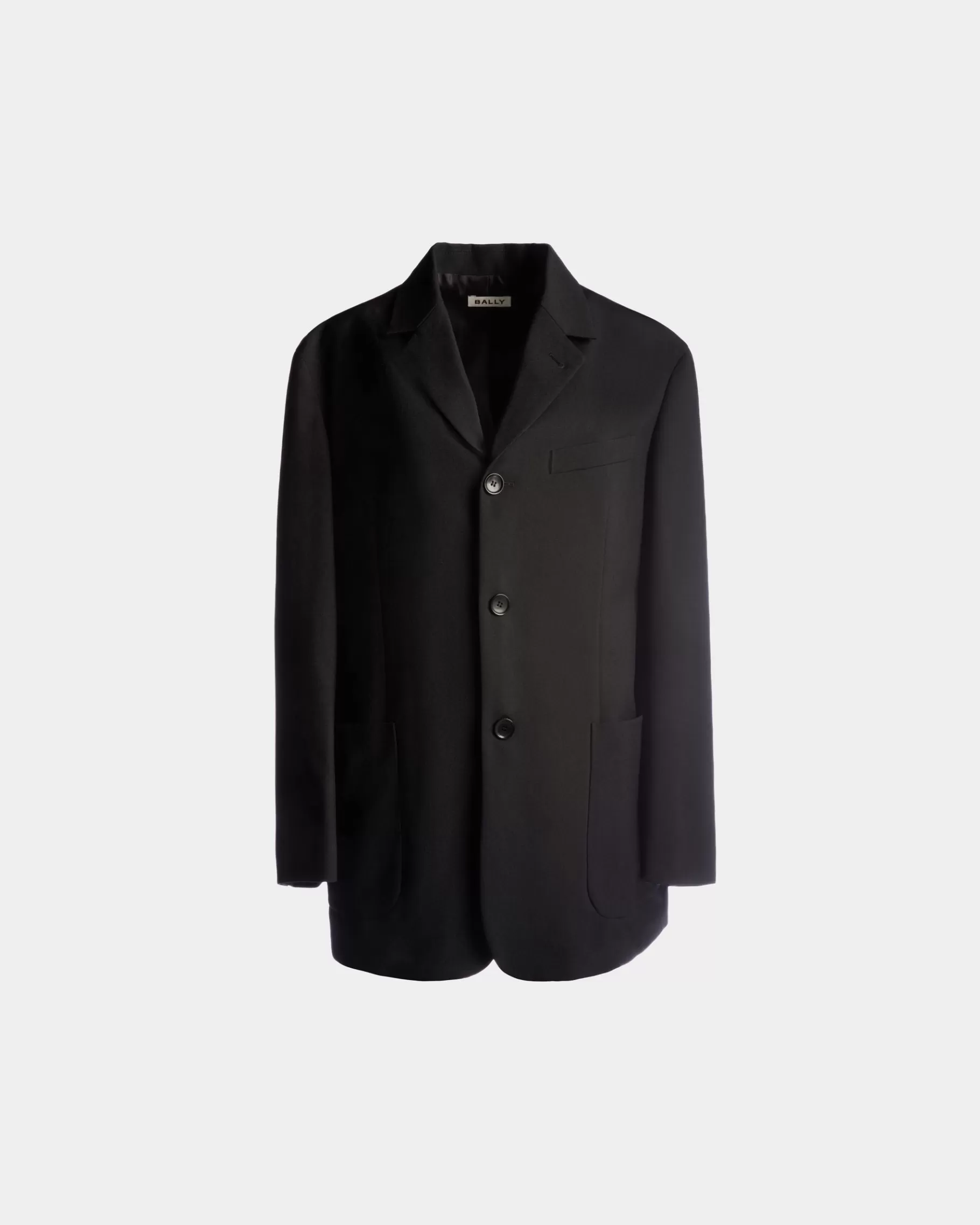 Coats & Jackets<Bally Single-breasted Jacket in Wool Black
