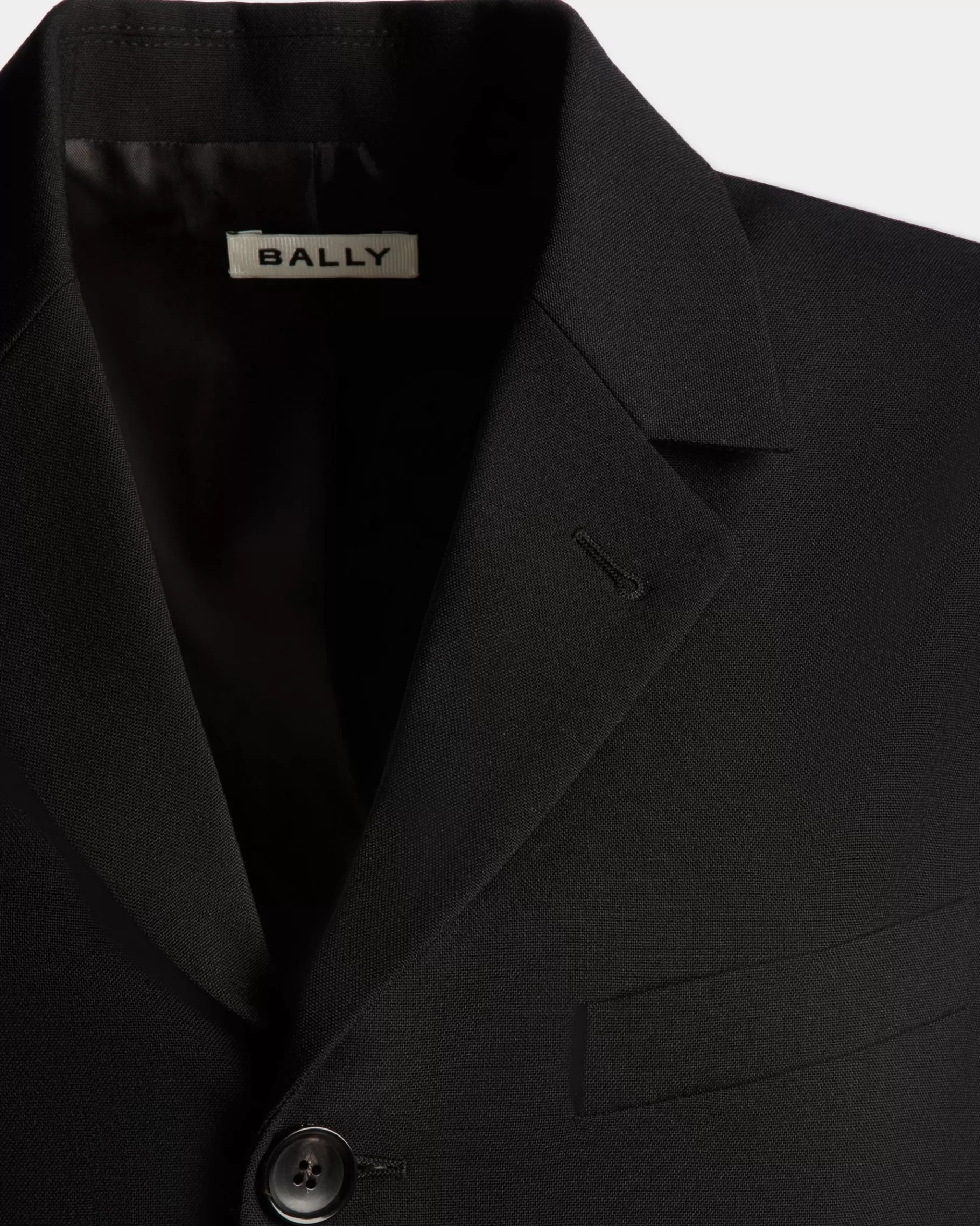 Coats & Jackets<Bally Single-breasted Jacket in Wool Black
