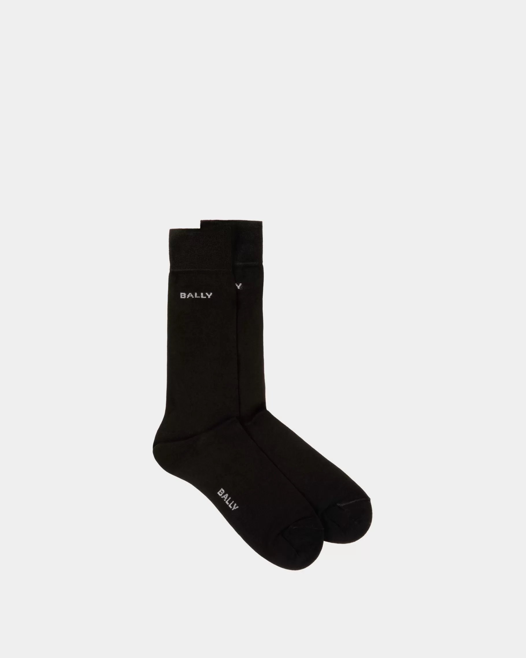 Socks<Bally Socks In Cotton Black
