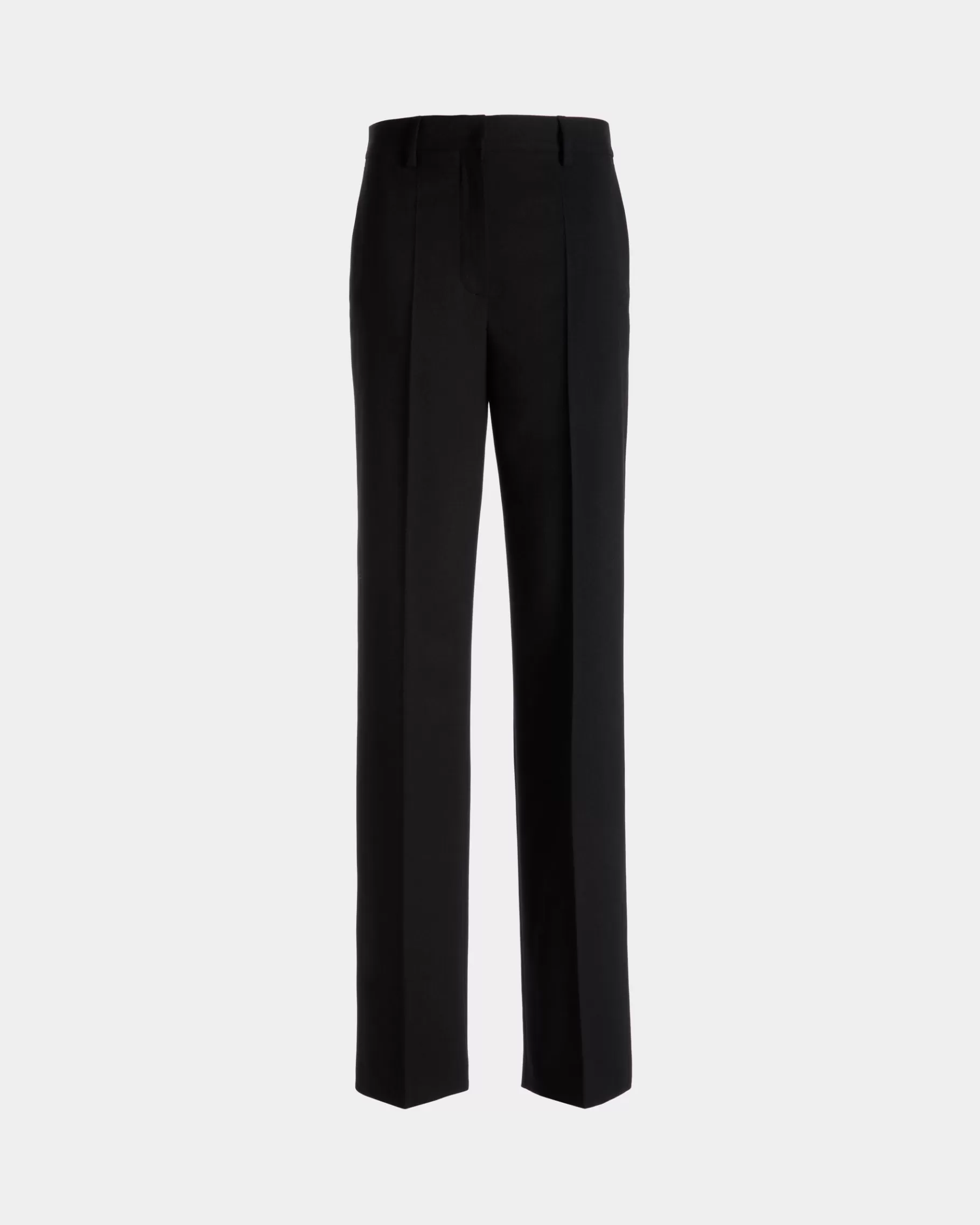 Pants<Bally Straight-Leg Pants In Wool Blend Black