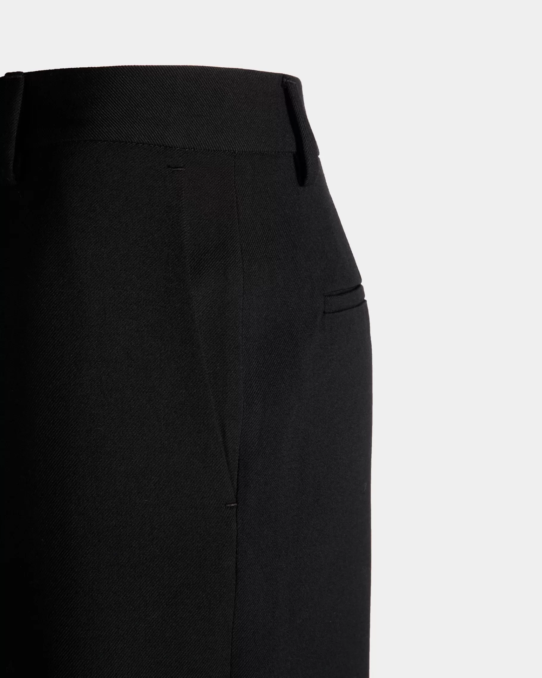 Pants<Bally Straight-Leg Pants In Wool Blend Black