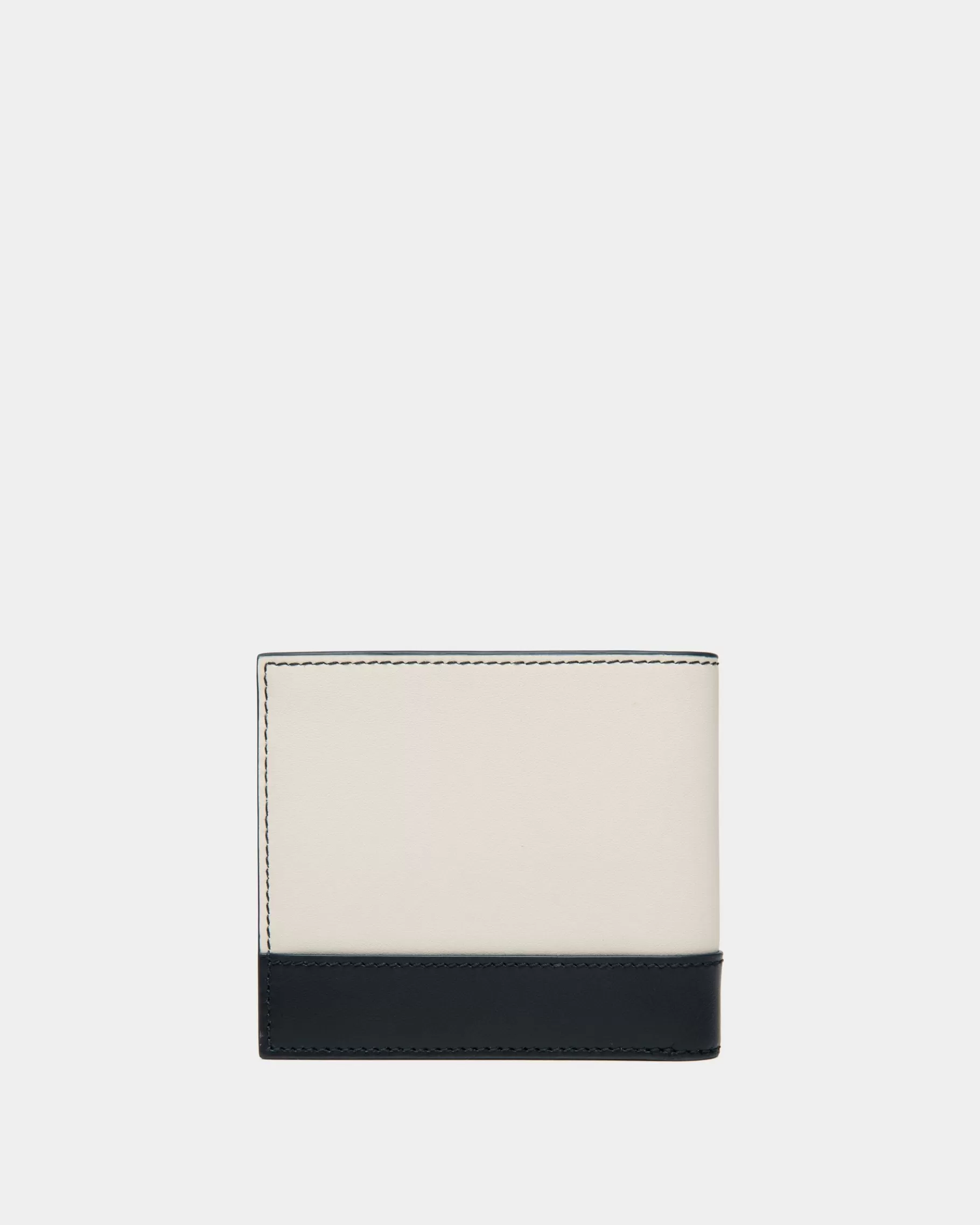 Wallets & Card Holders<Bally Summer Capsule Bifold In And Navy Blue Leather White