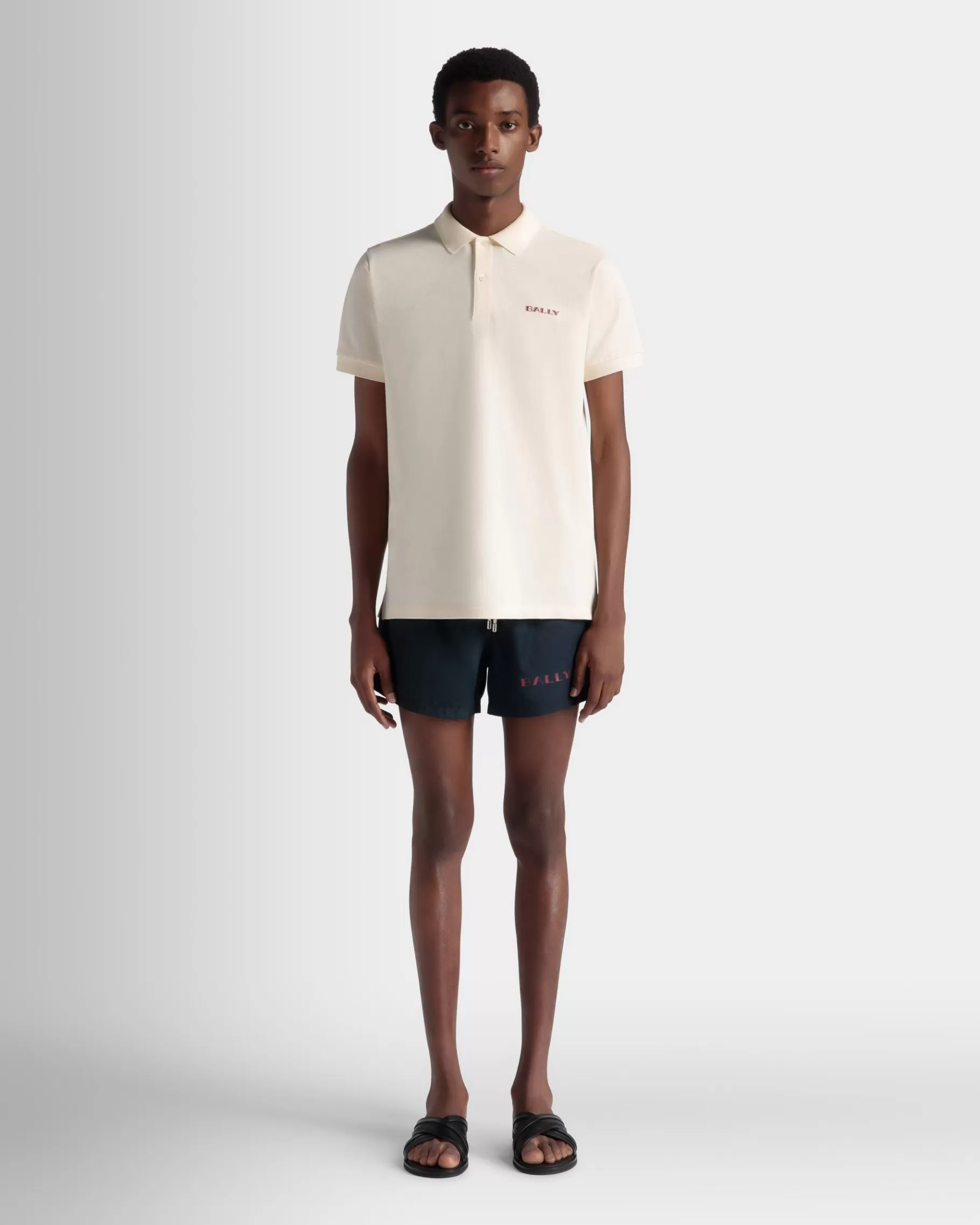 Shirts & T-shirts<Bally Summer Capsule Polo Shirt In Cotton White