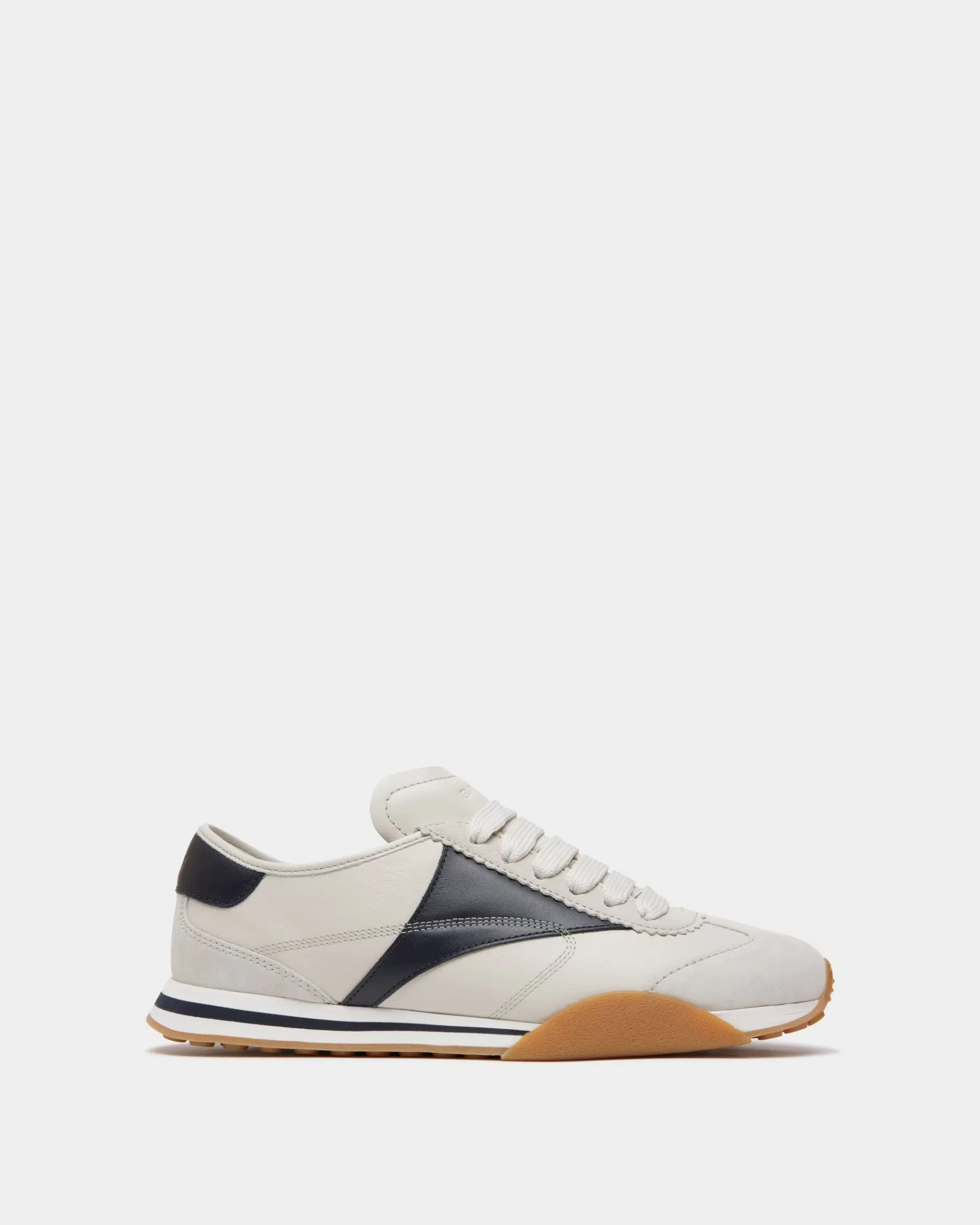 Sneakers<Bally Sussex Sneaker In And Navy Blue Leather White