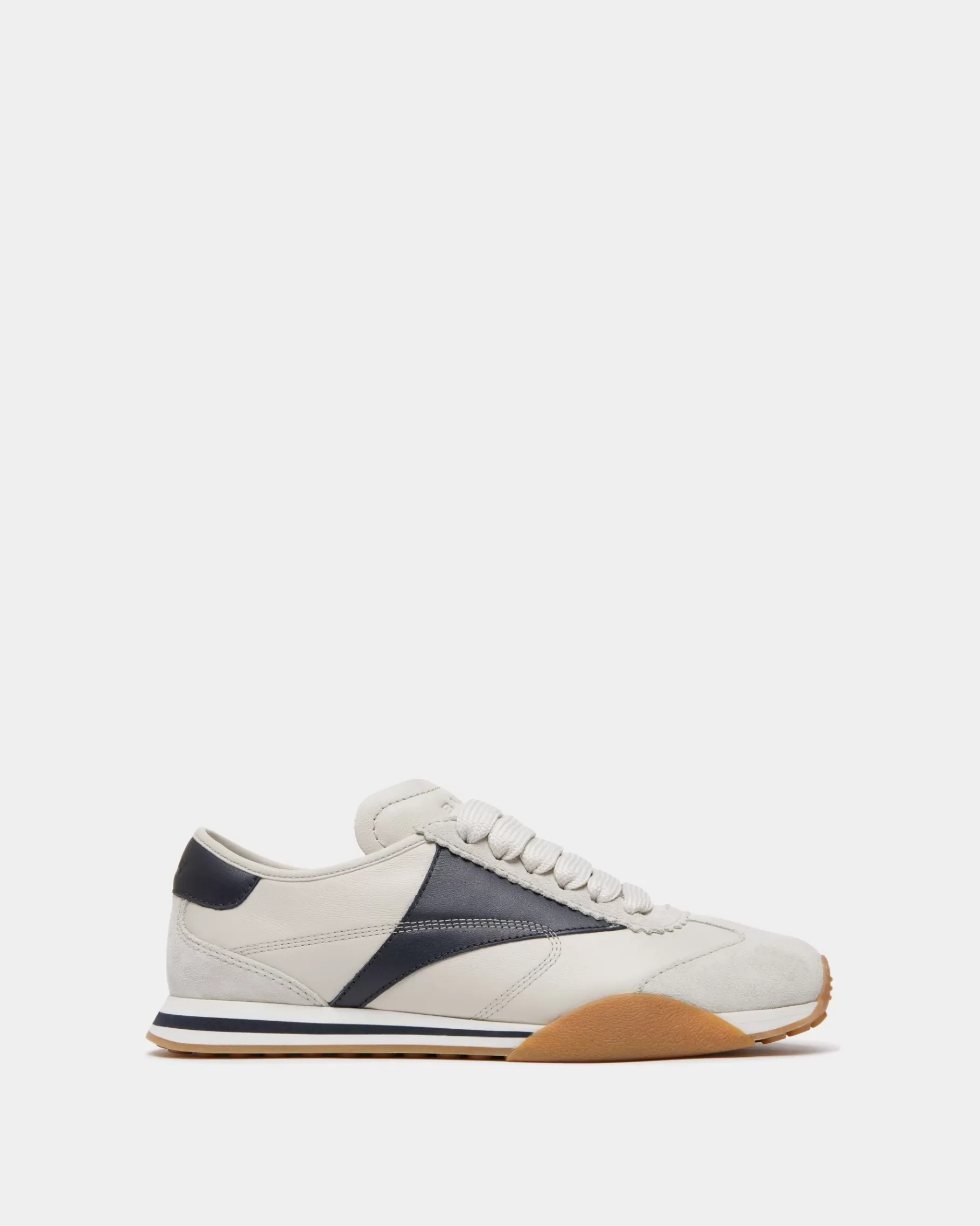 Sneakers<Bally Sussex Sneaker In And Navy Blue Leather White