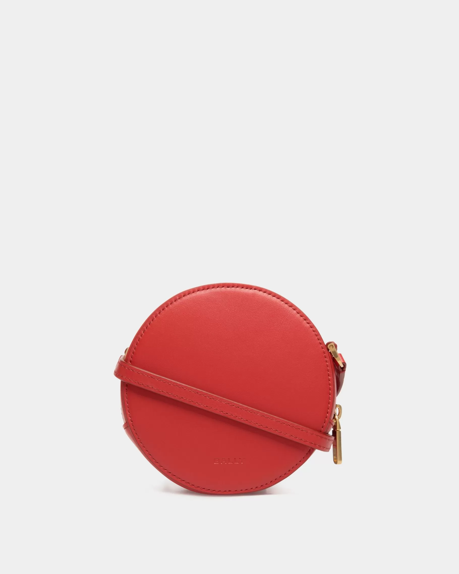 Small Accessories | Mini & Belt Bags<Bally Swissness Round Minibag With Studs In Candy Leather Red