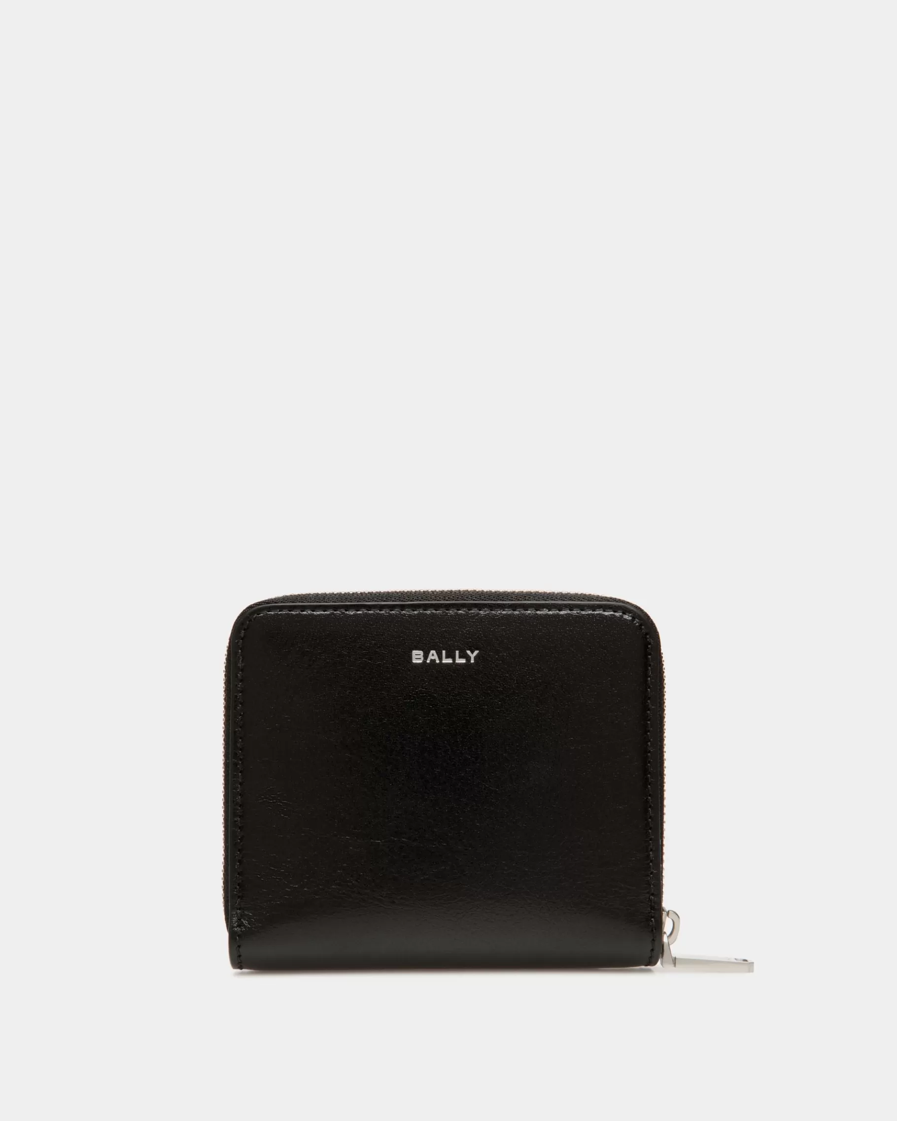 Wallets & Card Holders<Bally Swissness Wallet In Leather with Studs Black