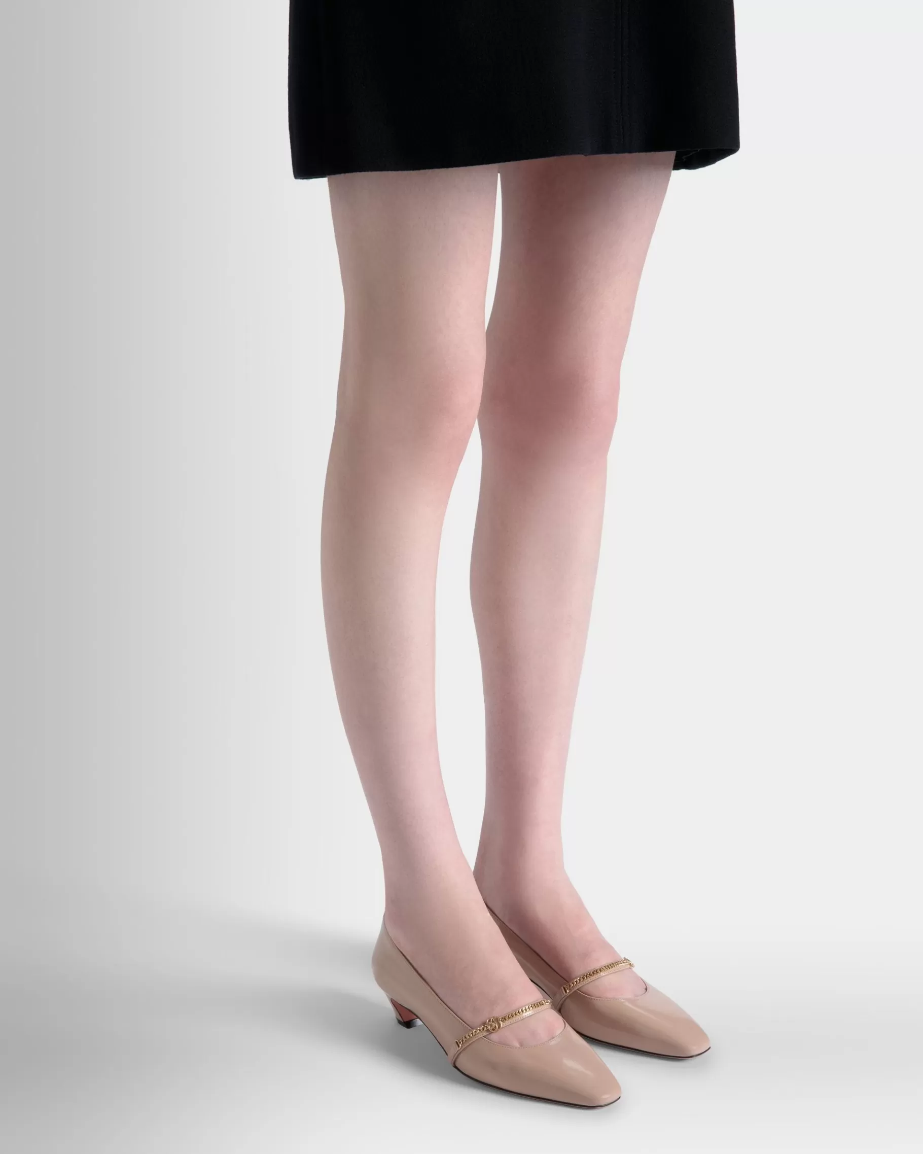 Pumps<Bally Sylt Mary-Jane Pump In Light Brushed Leather Beige