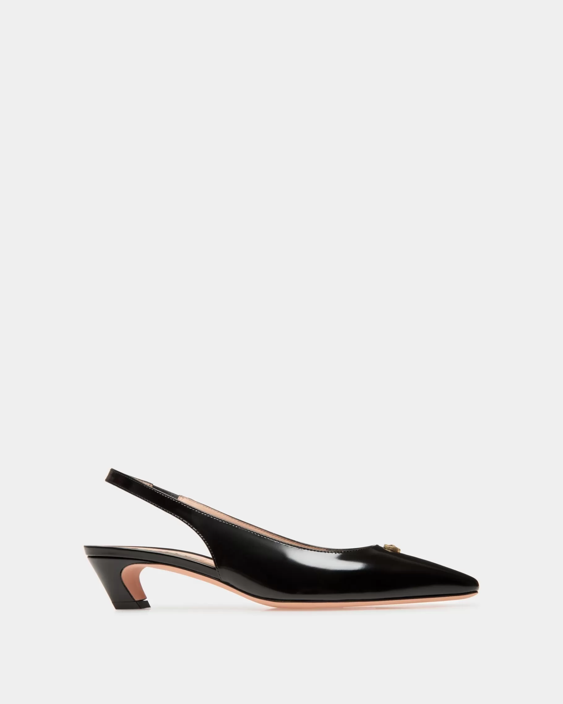 Pumps<Bally Sylt Slingback Pump in Leather Black