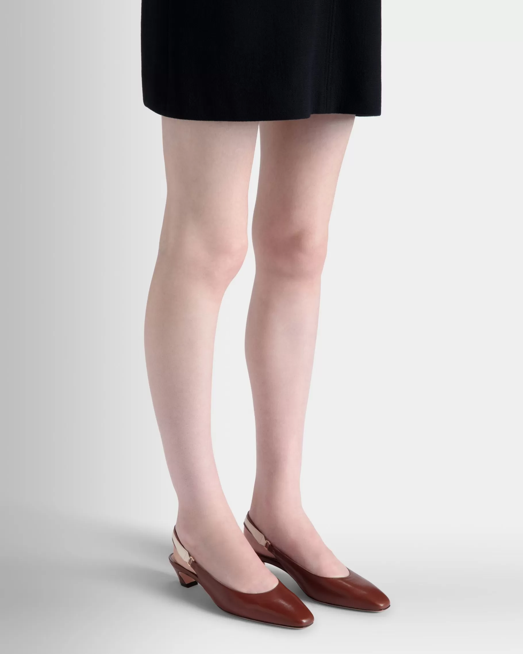 Pumps<Bally Sylt Slingback Pump In Nappa Leather Brown