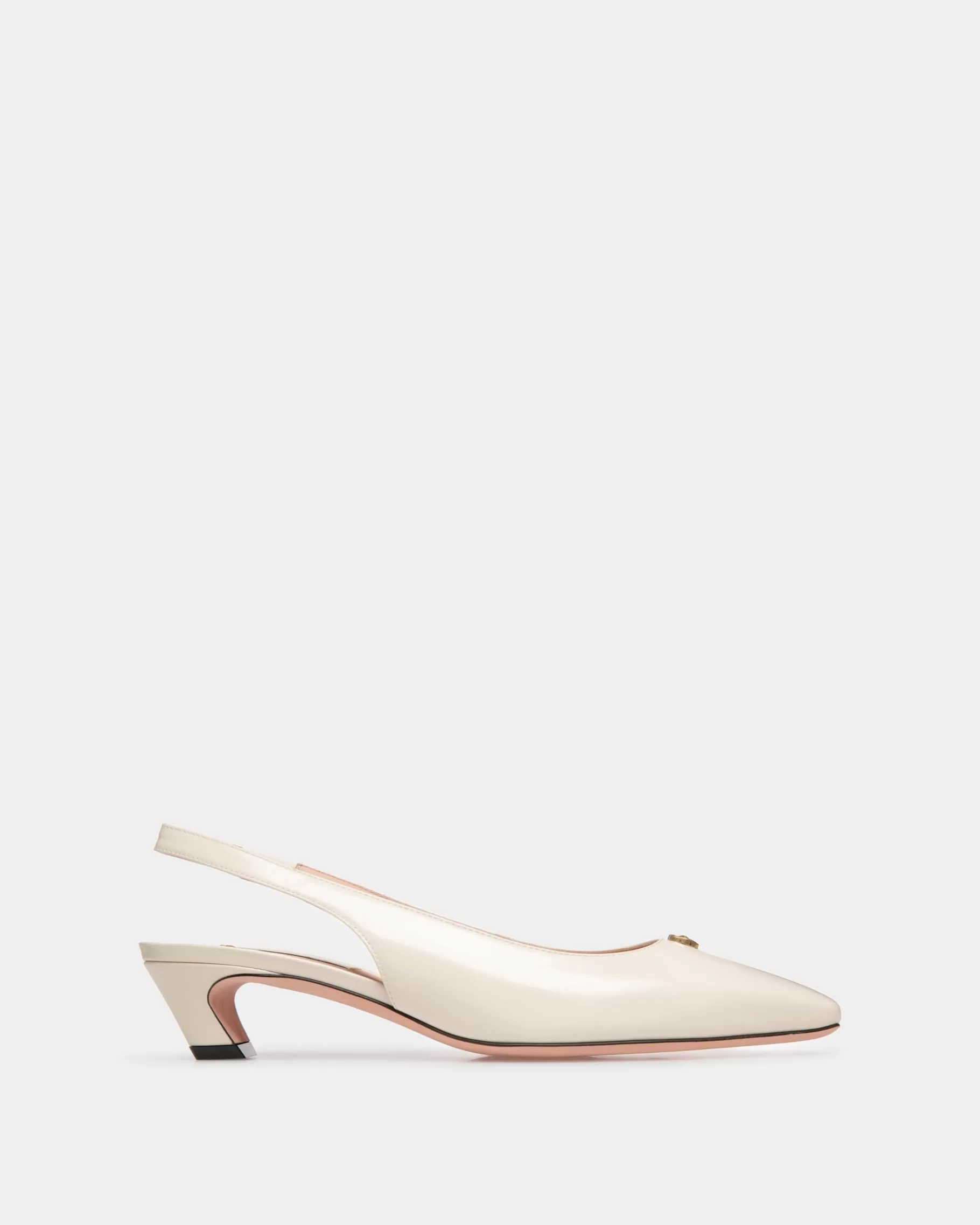 Pumps<Bally Sylt Slingback Pump In Leather White