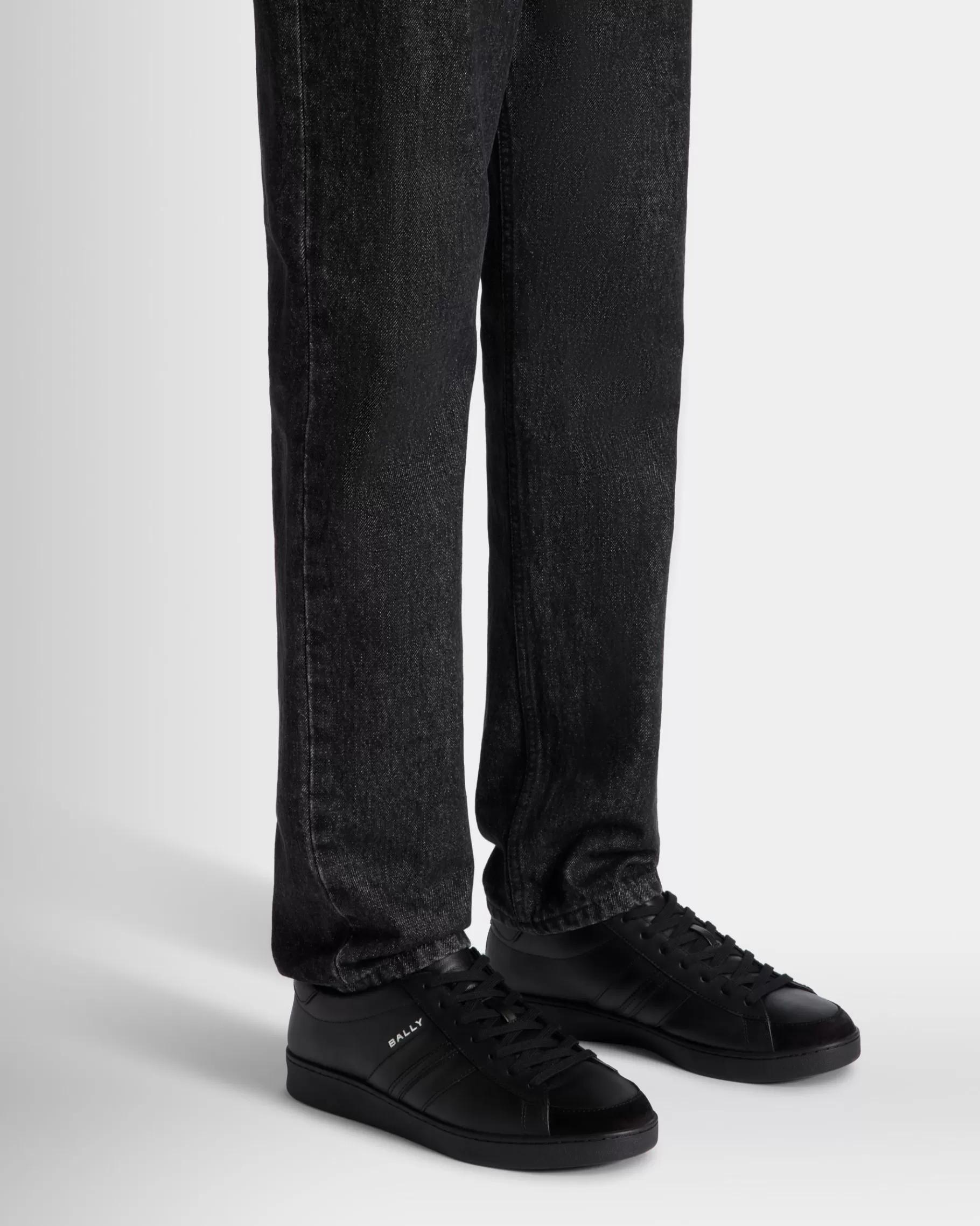 Sneakers<Bally Tennis Sneaker In Leather Black