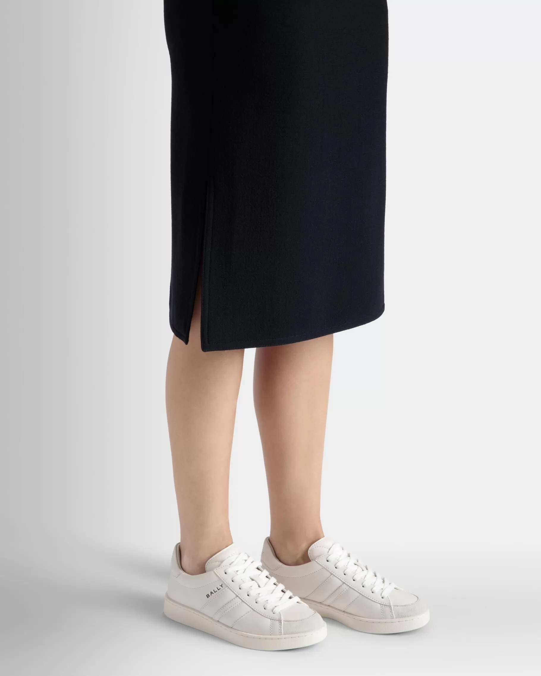 Sneakers<Bally Tennis Sneaker In Leather White