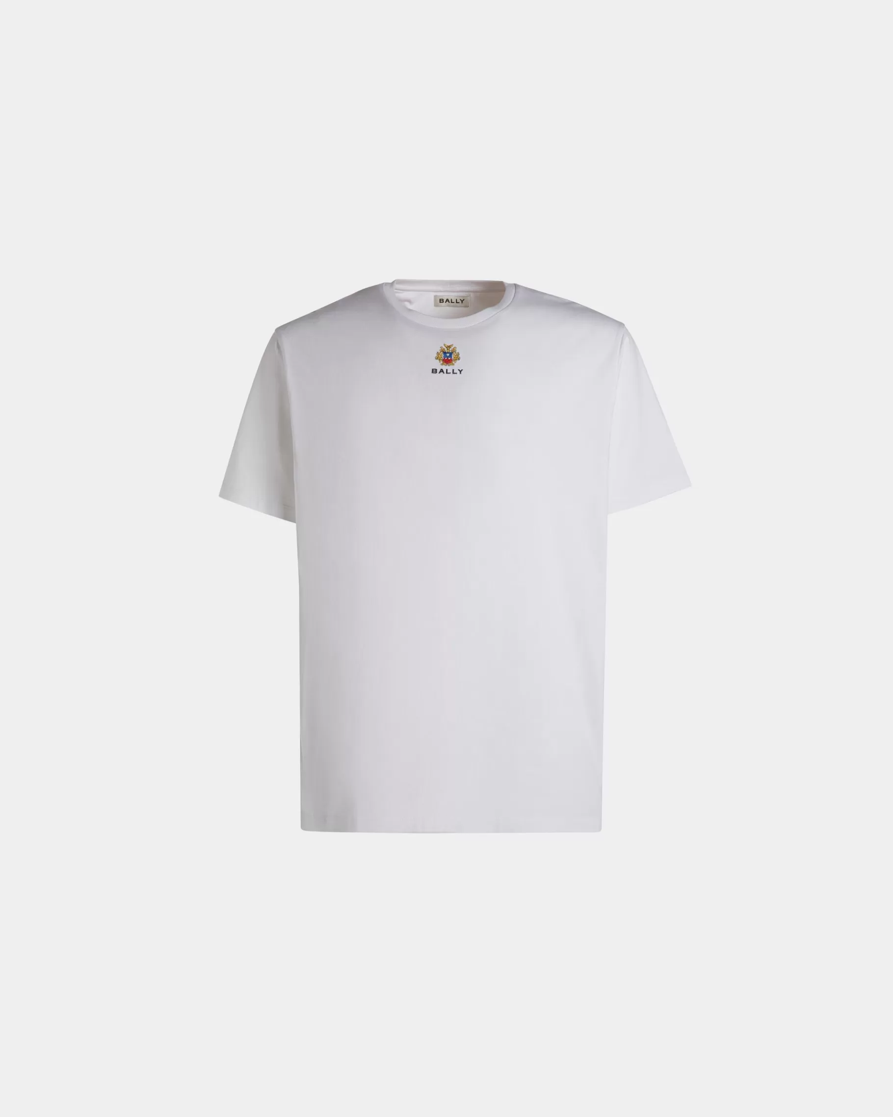 Shirts & T-shirts<Bally T-Shirt With a Crest Logo In Cotton White
