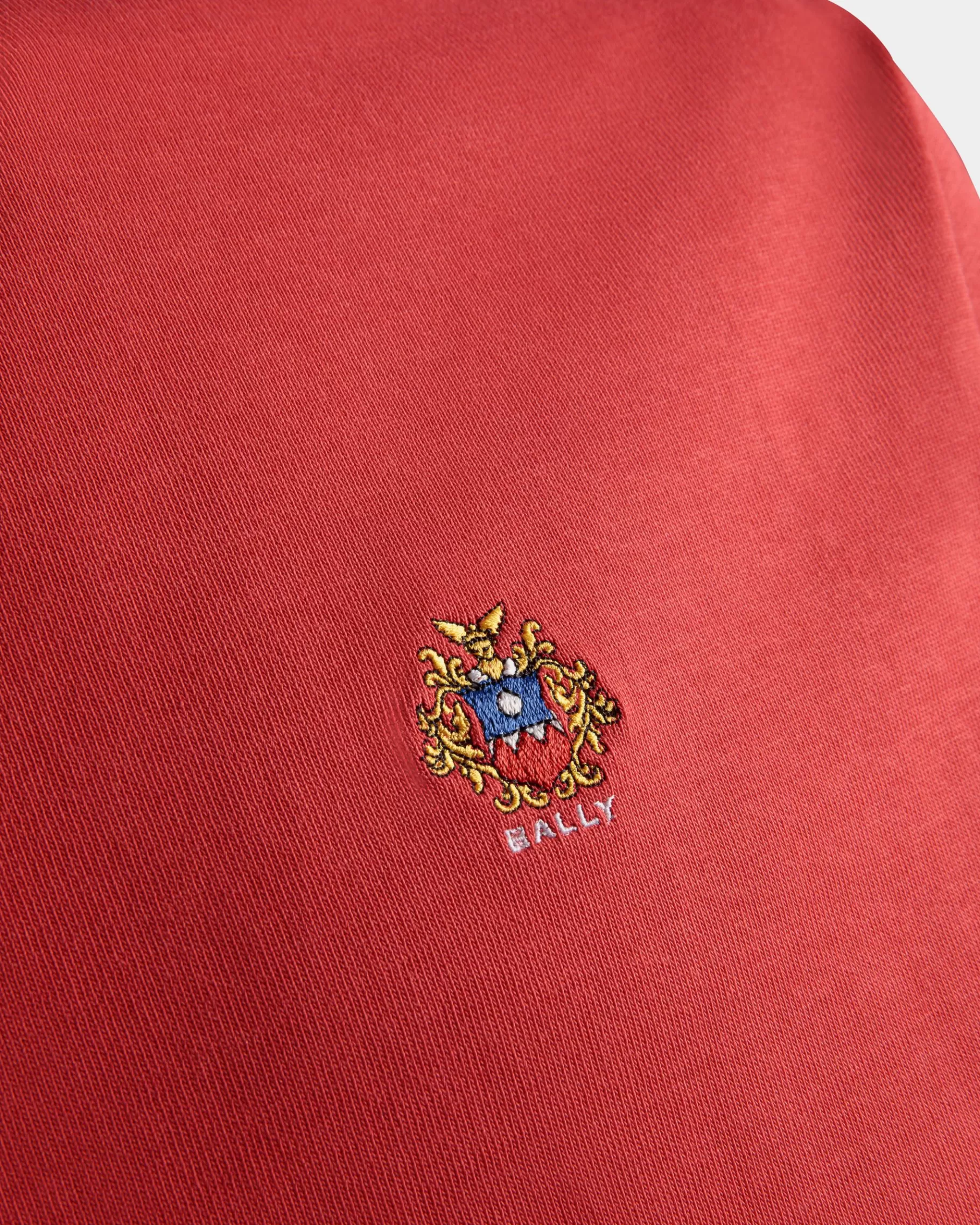 Shirts & T-shirts<Bally T-Shirt With Crest Logo In Cotton Red