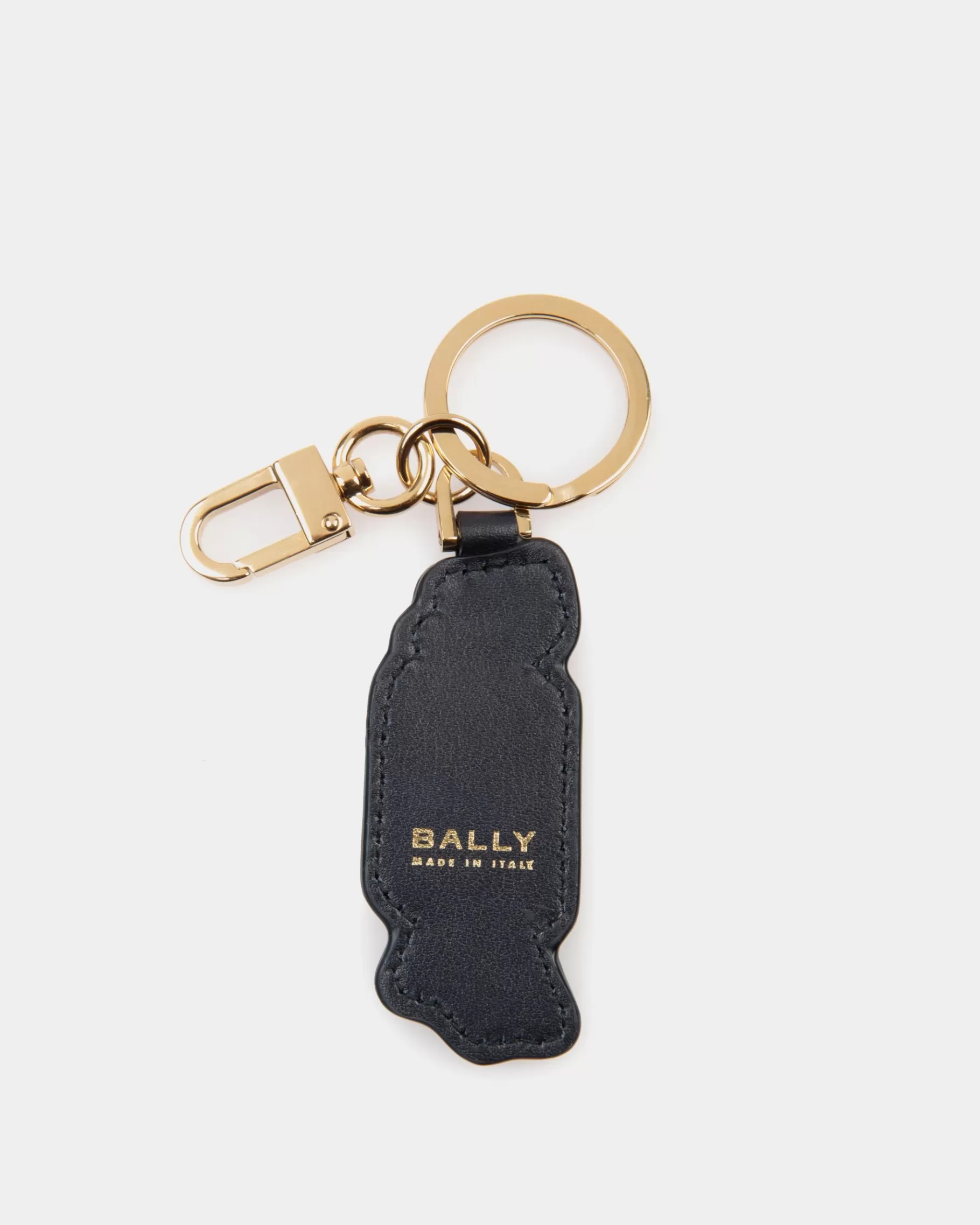 Small Accessories<Bally Unda Keychain In Choco-Candy Print Leather Blue