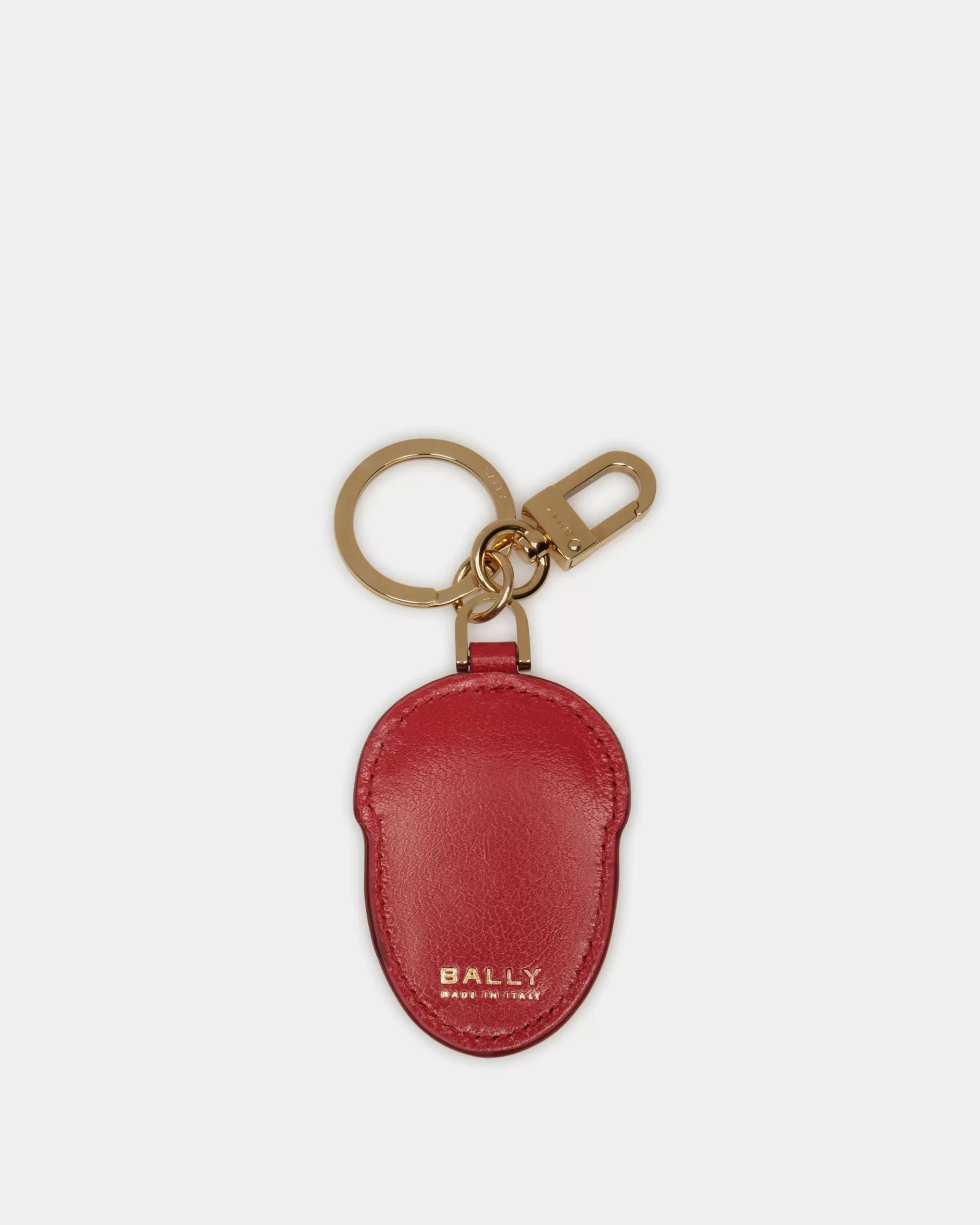 Small Accessories<Bally Unda Keychain In Leather Red