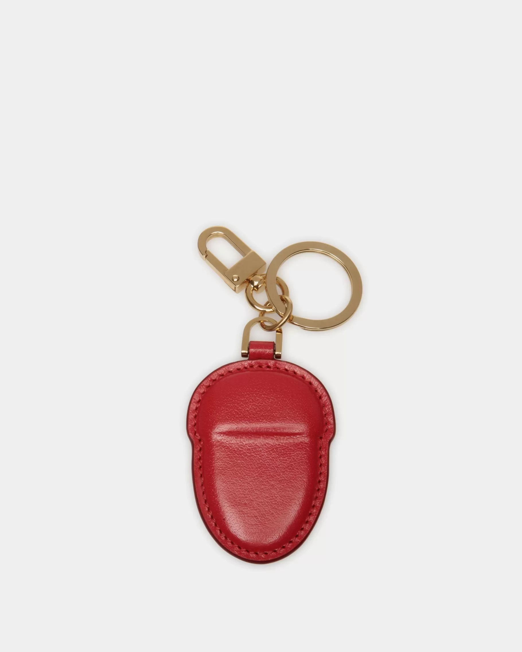 Small Accessories<Bally Unda Keychain In Leather Red