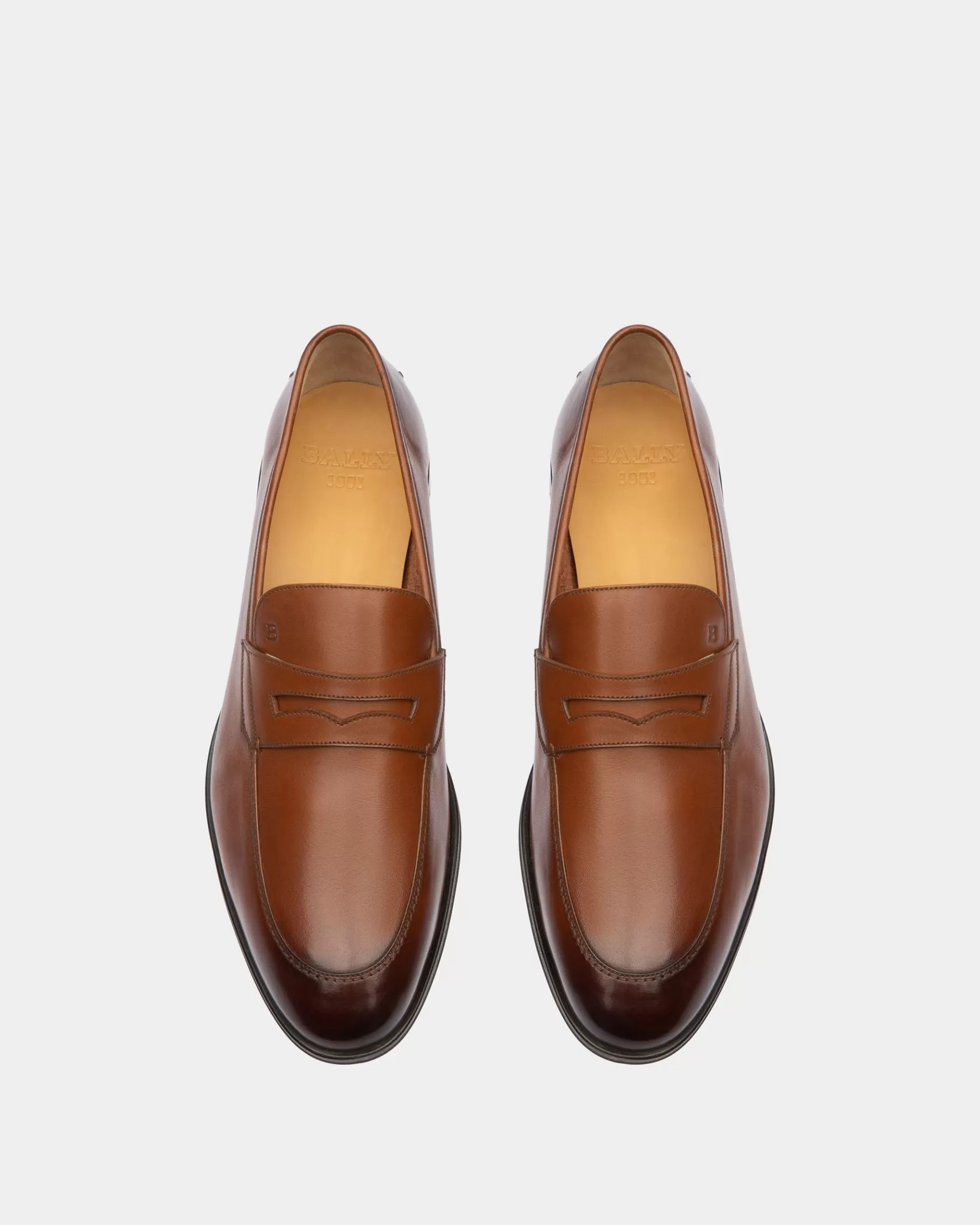 Loafers & Moccasins<Bally Webb Leather Loafers In Brown