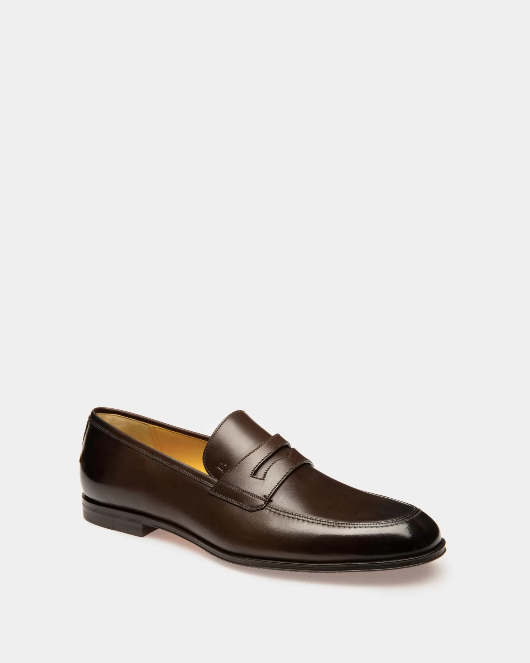 Loafers & Moccasins<Bally Webb Leather Loafers In Coffee Brown