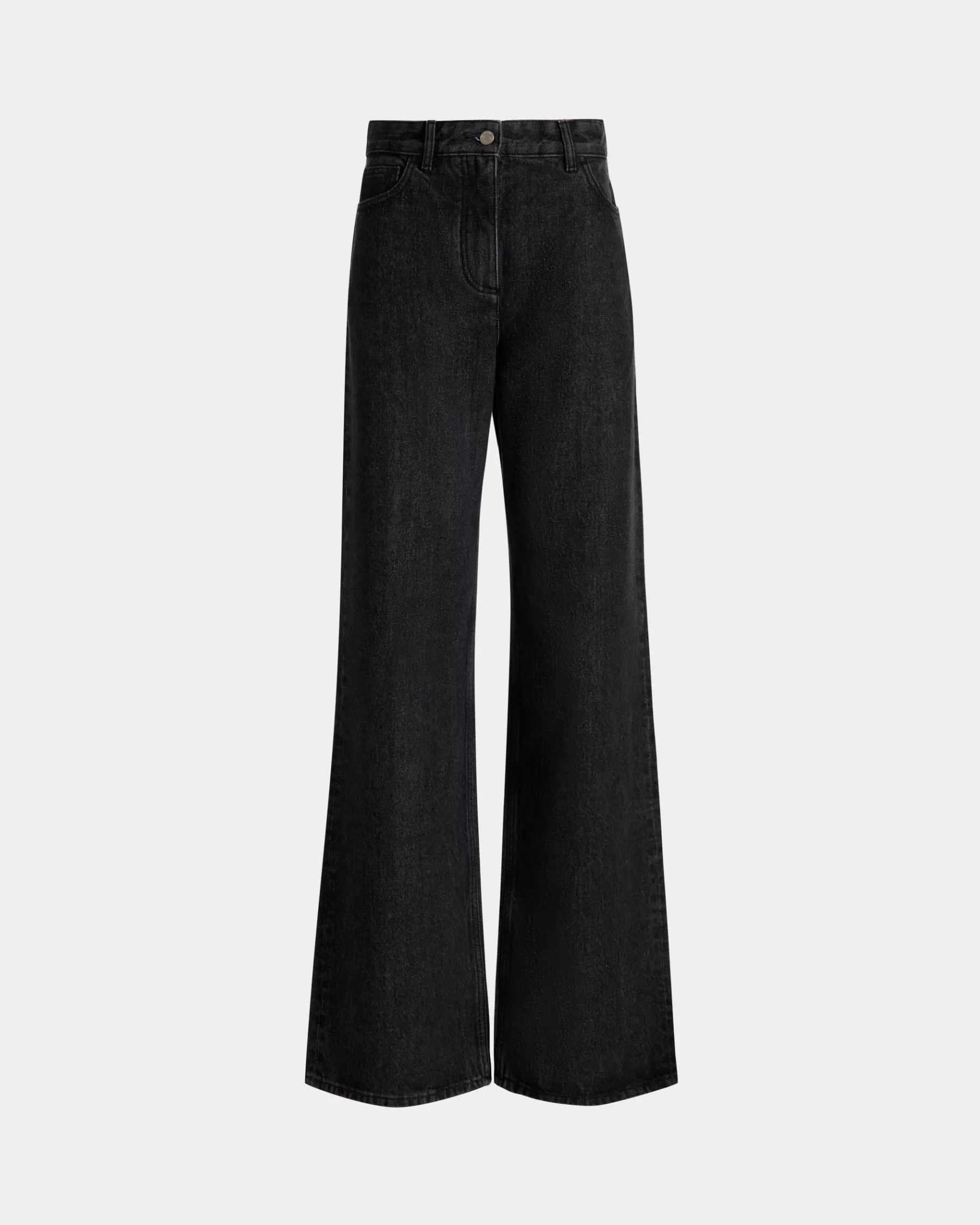 Pants<Bally Wide-Leg Denim Pants In Cotton Grey