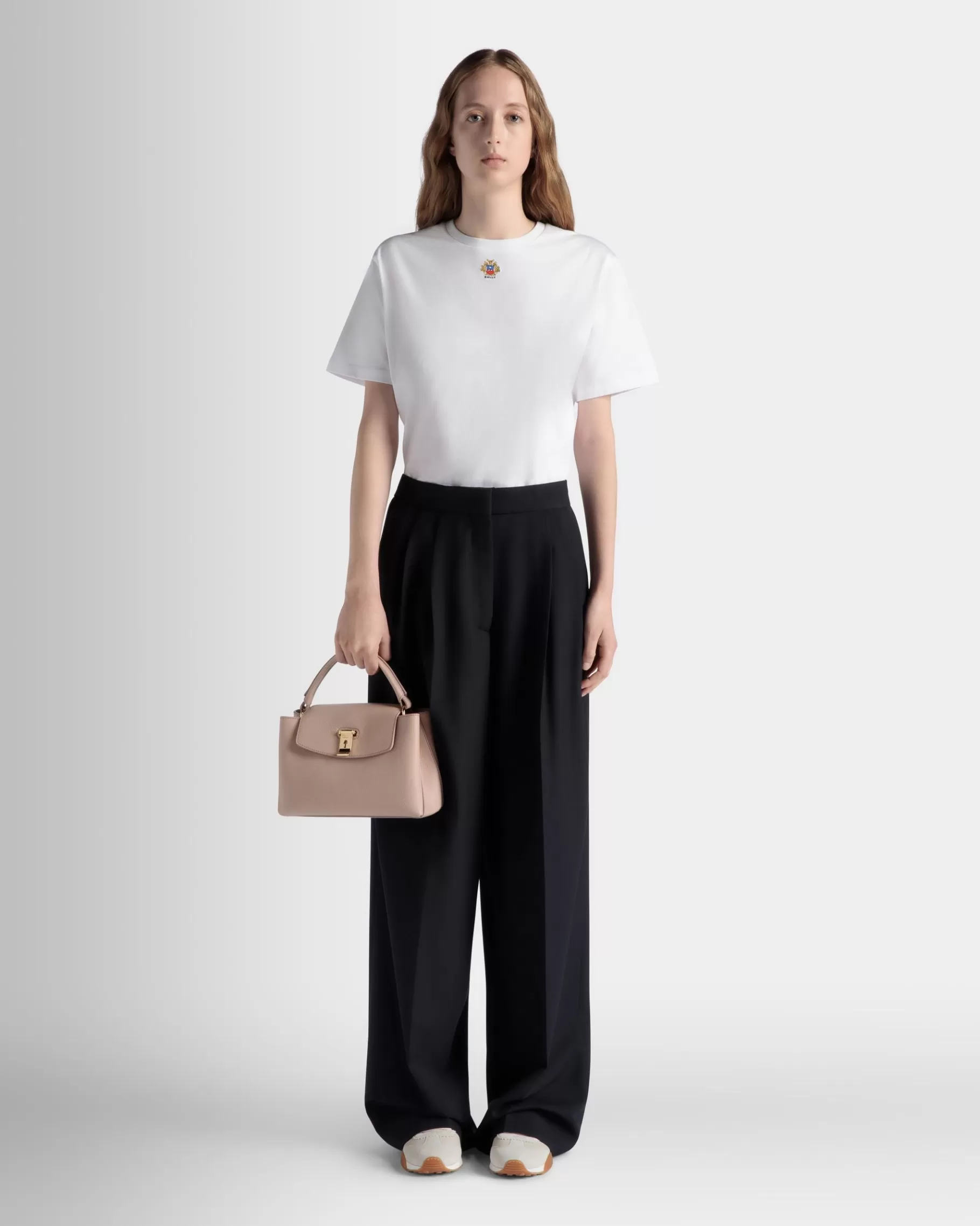 Pants<Bally Wide-Leg Pants In Navy Wool Blend Blue